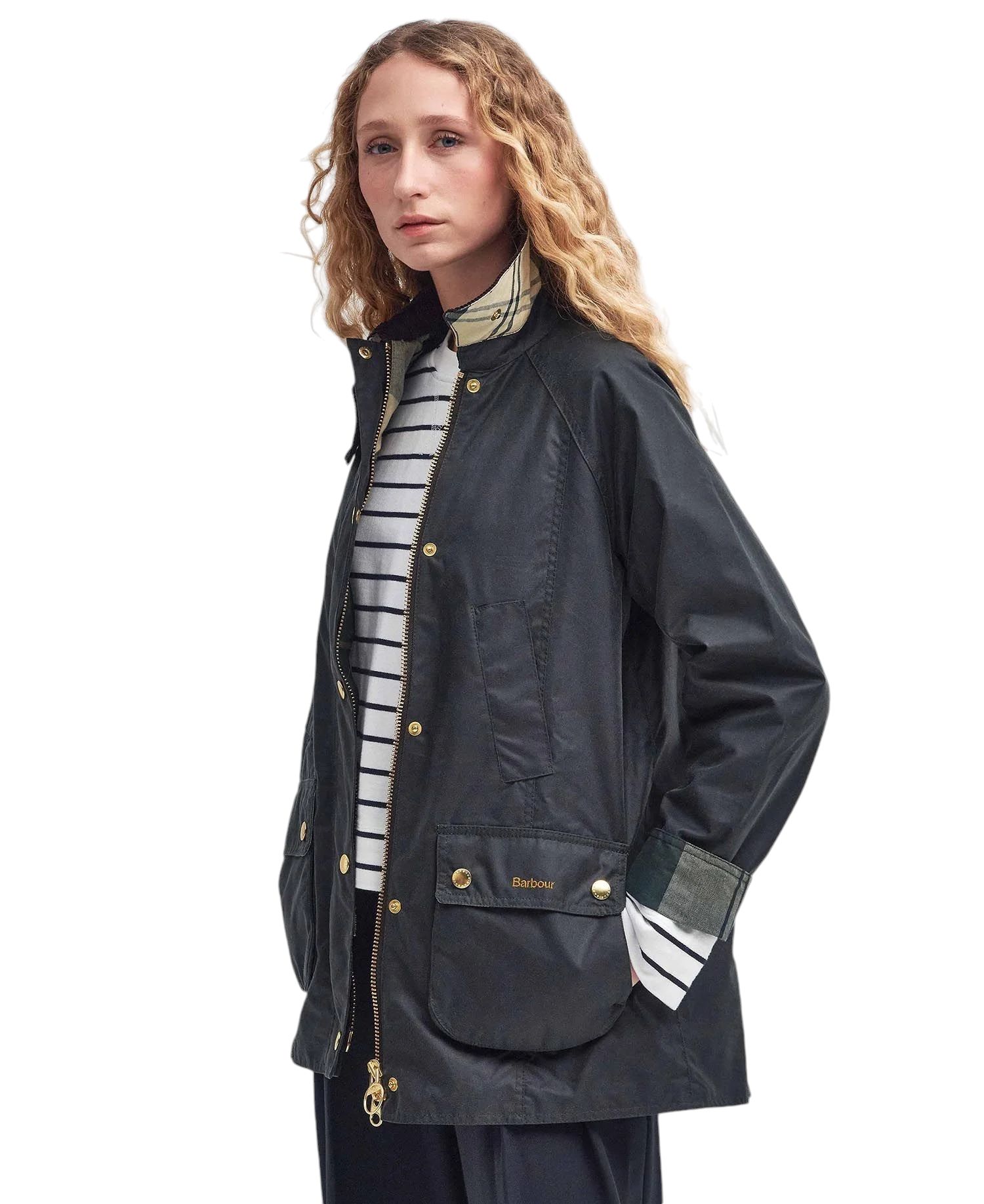 Barbour | Giacca Modern Beadnell Donna Sage - Fabbrica Ski Sises