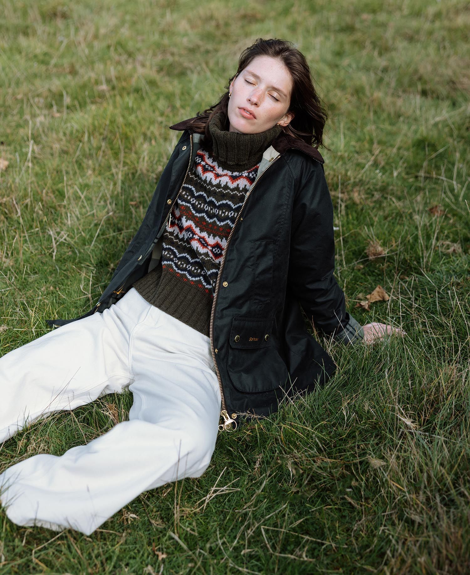 Barbour | Giacca Modern Beadnell Donna Sage - Fabbrica Ski Sises