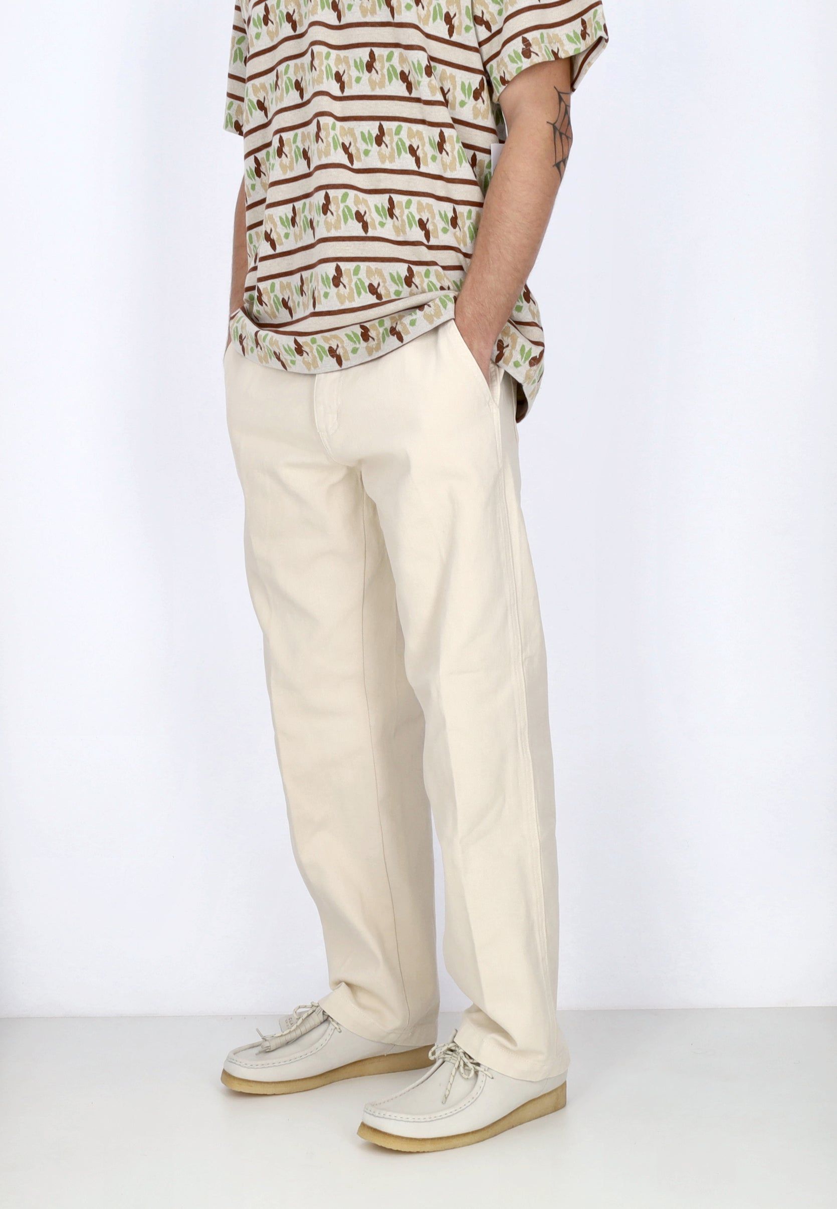 Obey | Pantaloni Hardwork Carpenter Uomo Silver Grey Faded Wash - Fabbrica Ski Sises