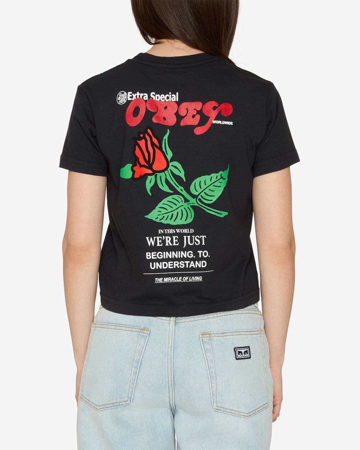 Obey | T-shirt Miracle of Living Donna Black - Fabbrica Ski Sises