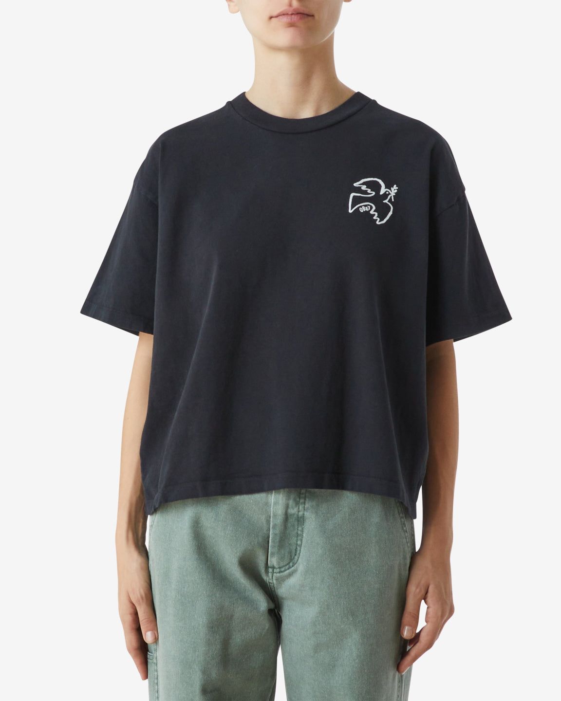 Obey | T-shirt Pace And Love All Dove Raegan Donna Black - Fabbrica Ski Sises