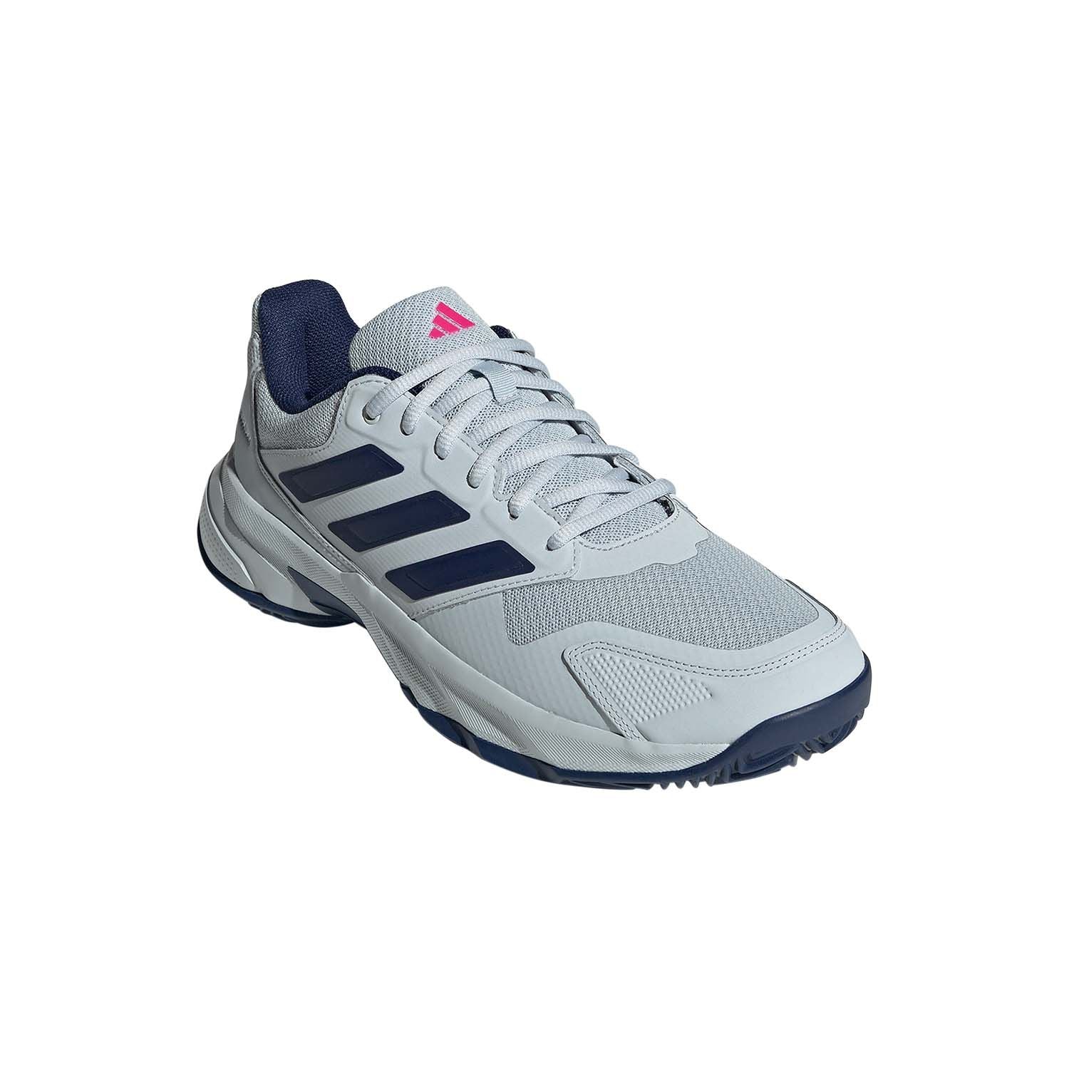 Adidas | Scarpe da Tennis CourtJam Control 3 Clay Uomo Halo Blue/Dark Blue/Team Shock Pink 2 - Fabbrica Ski Sises