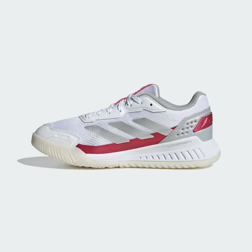 Adidas | Scarpe da Padel Courtquick Donna Cloud White/Silver Metallic/Lucid Pink - Fabbrica Ski Sises