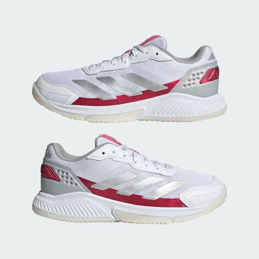 Adidas | Scarpe da Padel Courtquick Donna Cloud White/Silver Metallic/Lucid Pink - Fabbrica Ski Sises
