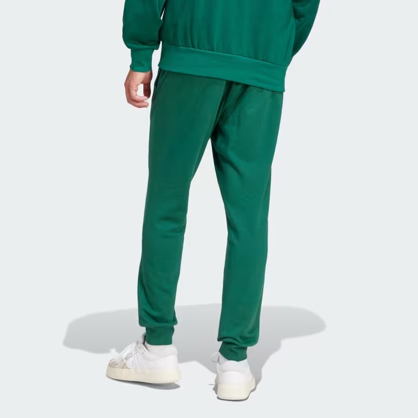 Adidas | Pantaloni Essentials Feel Confort French Terry Uomo Collegiate Green/Black - Fabbrica Ski Sises
