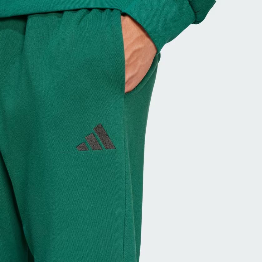 Adidas | Pantaloni Essentials Feel Confort French Terry Uomo Collegiate Green/Black - Fabbrica Ski Sises