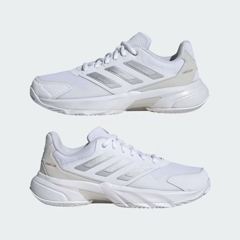Adidas | Scarpe CourtJam Control 3 Clay Donna Cloud White/Silver Metallic/Grey One - Fabbrica Ski Sises