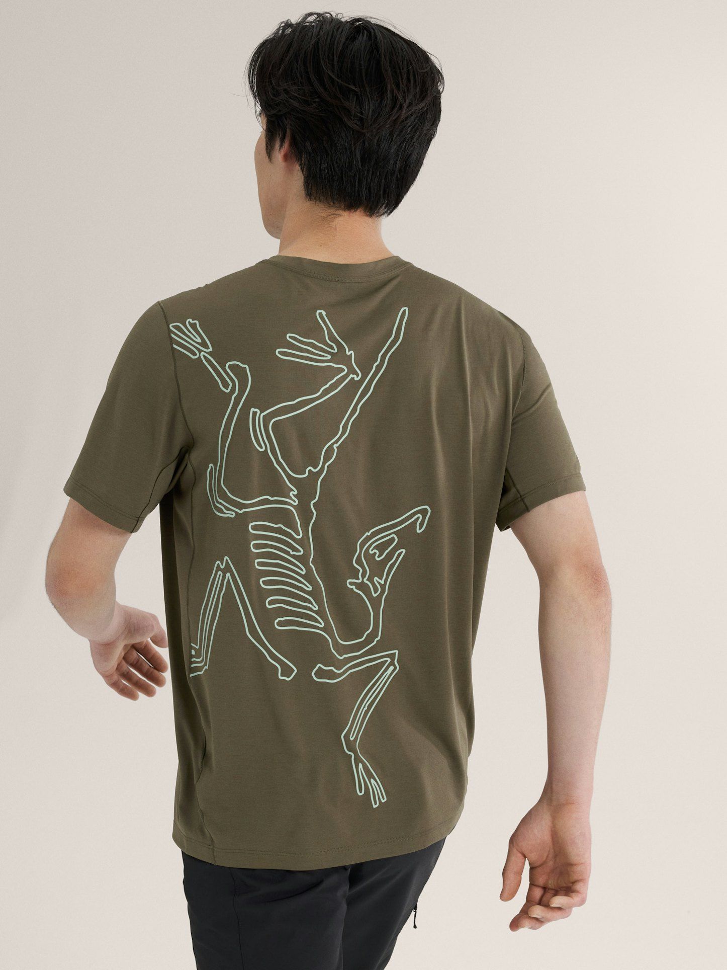 Arc'Teryx | T-shirt Cormac Arc'Bird Logo Uomo Tatsu Heather/Stone Green - Fabbrica Ski Sises