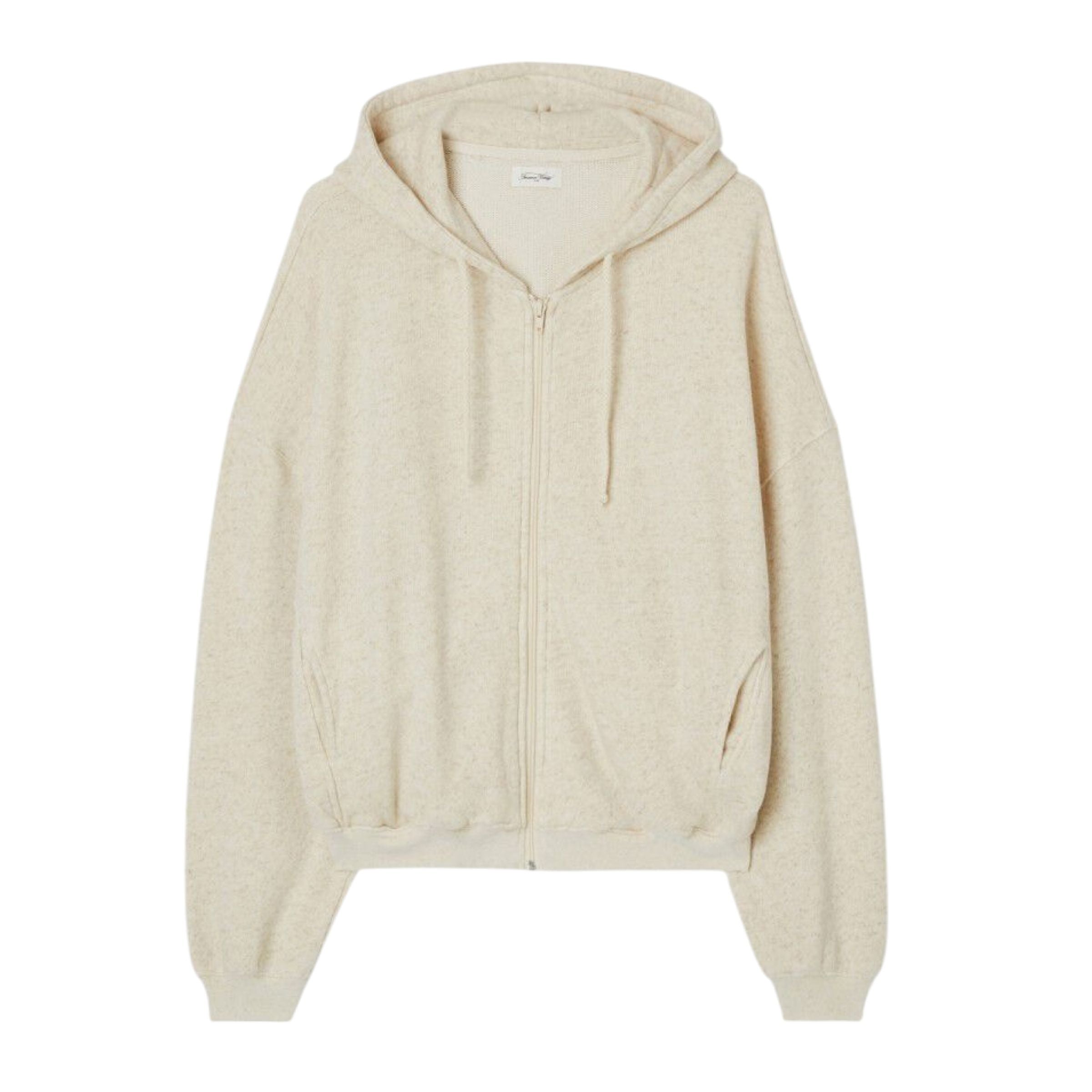 American Vintage | Maglia Itonay Full Zip Donna Ecru - Fabbrica Ski Sises