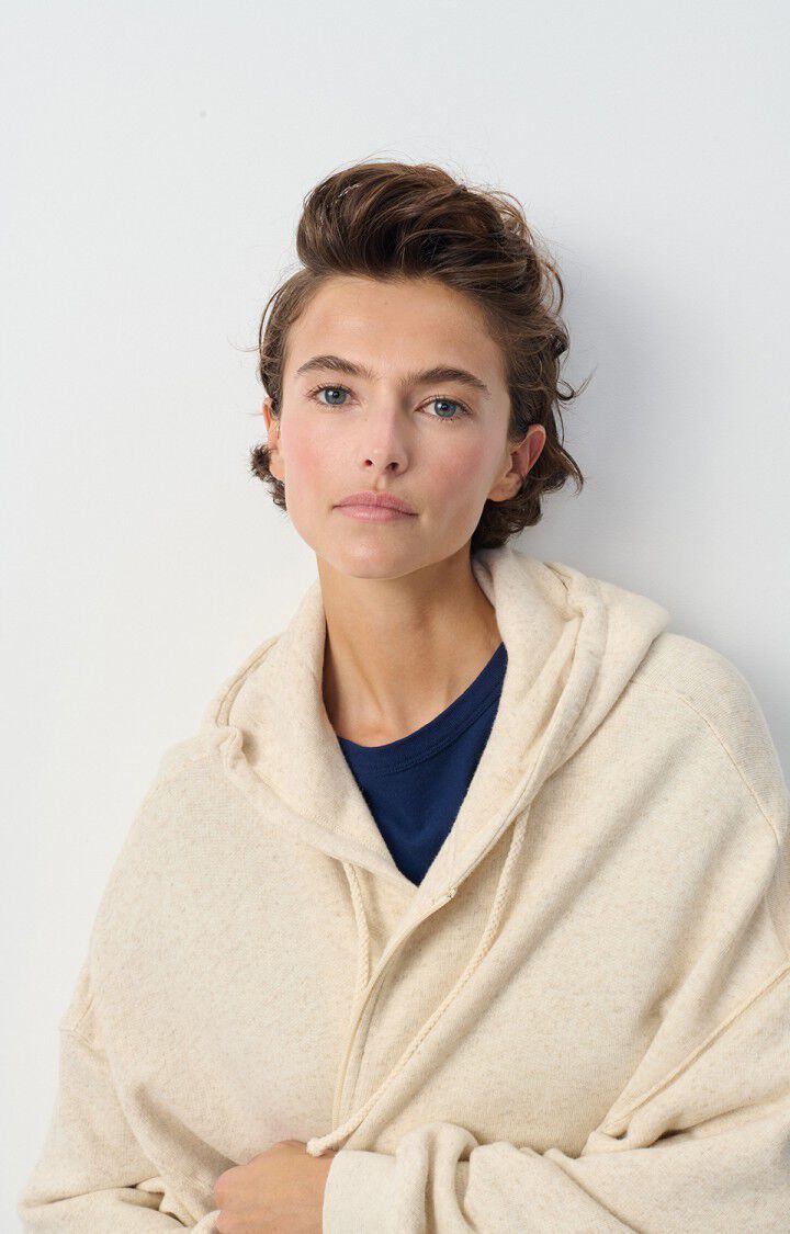 American Vintage | Maglia Itonay Full Zip Donna Ecru - Fabbrica Ski Sises