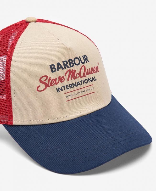Barbour | Cappello Steve McQueen Uomo Navy/Red/Stone - Fabbrica Ski Sises