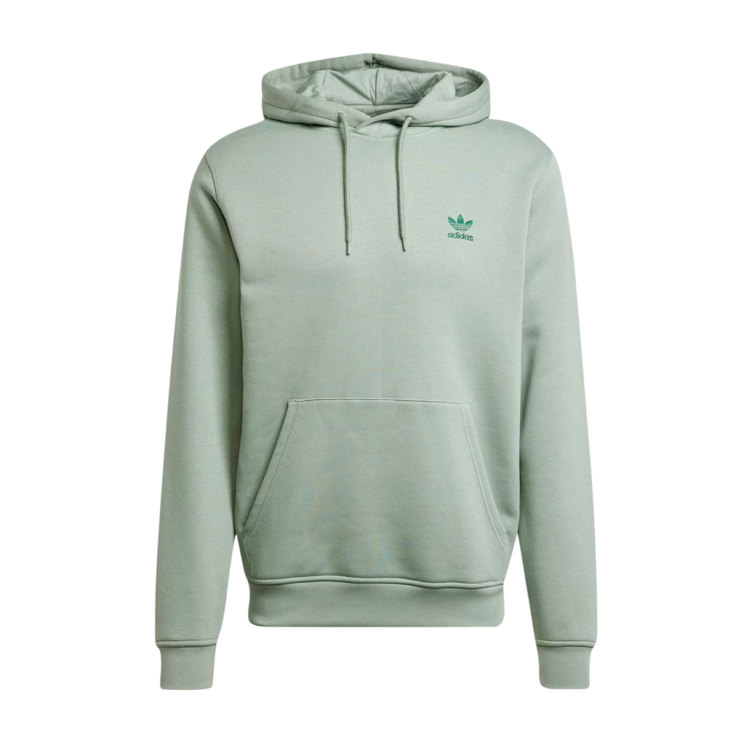 Adidas | Maglia Trefoil Essential Hoodie Uomo Silver Green - Fabbrica Ski Sises