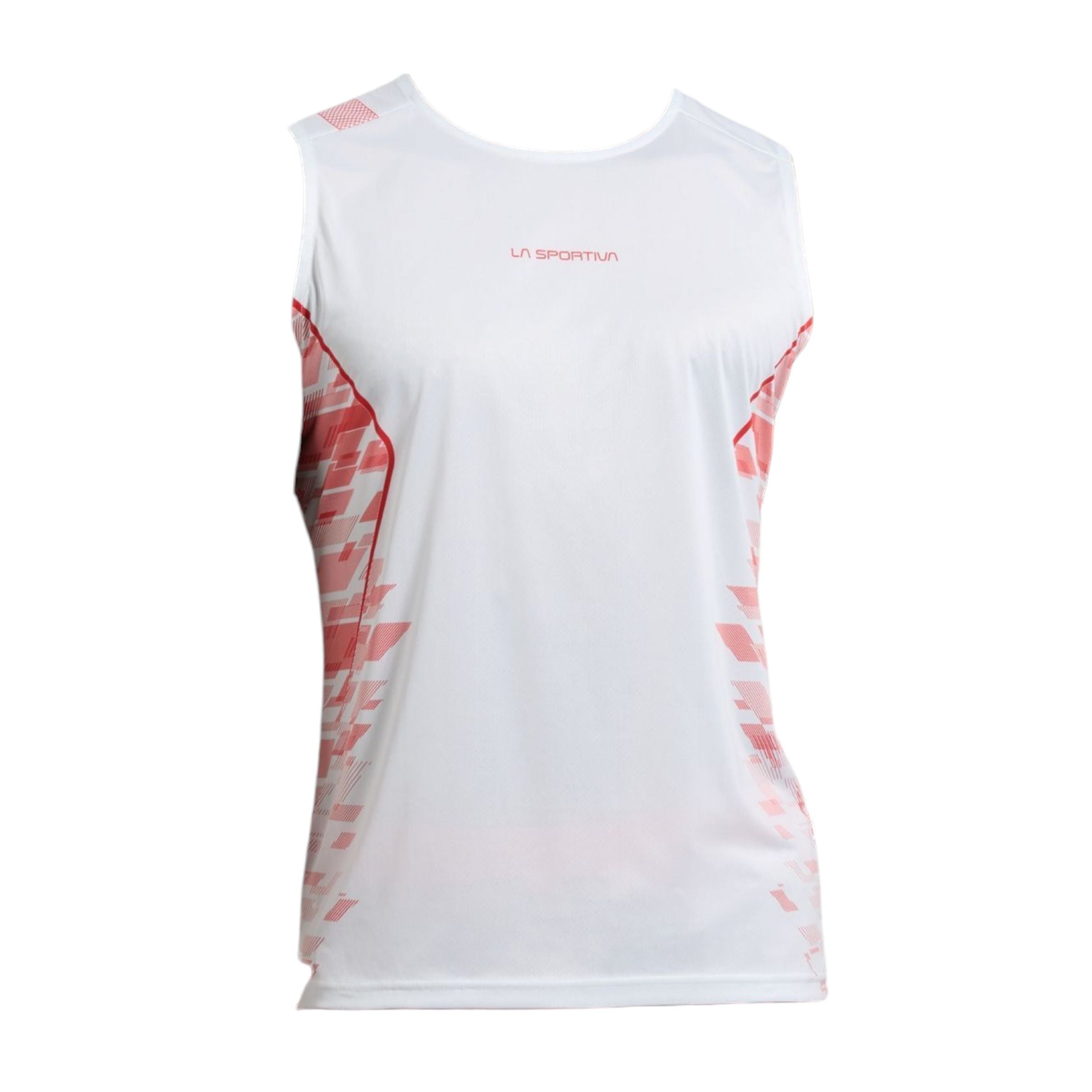 La Sportiva | Canotta Pacer Uomo Chalk/Muntain Red - Fabbrica Ski Sises
