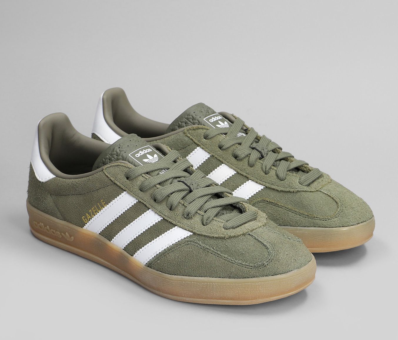 Adidas | Scarpe Gazelle Indoor Olive/Footwear White/Goold Meet - Fabbrica Ski Sises