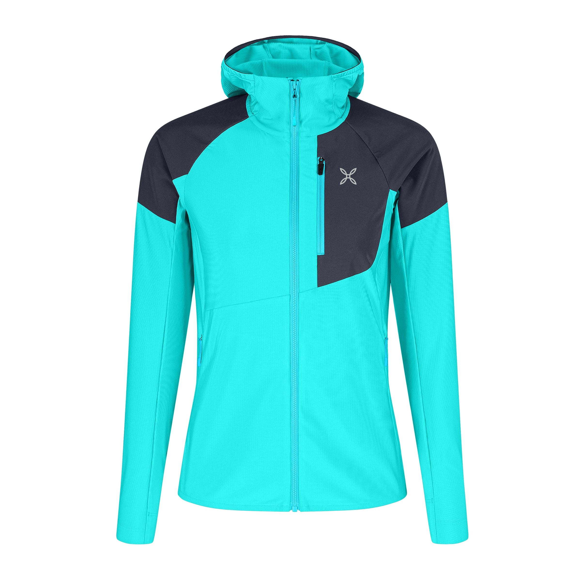 Montura | Maglia Spitze Hooded Donna Turquoise/Graphite Blue - Fabbrica Ski Sises