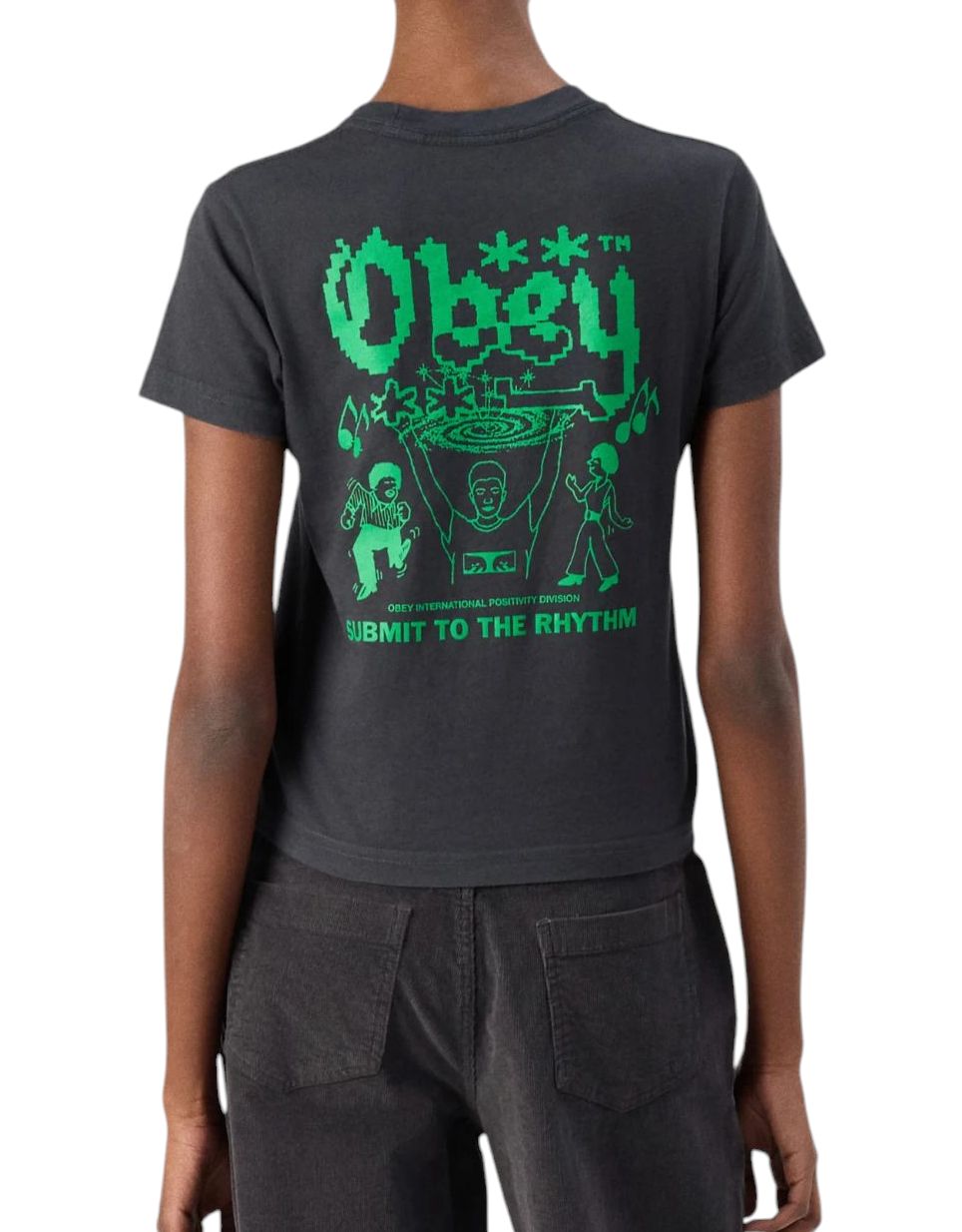 Obey | T-shirt Submit To The Rhythm Donna Black - Fabbrica Ski Sises