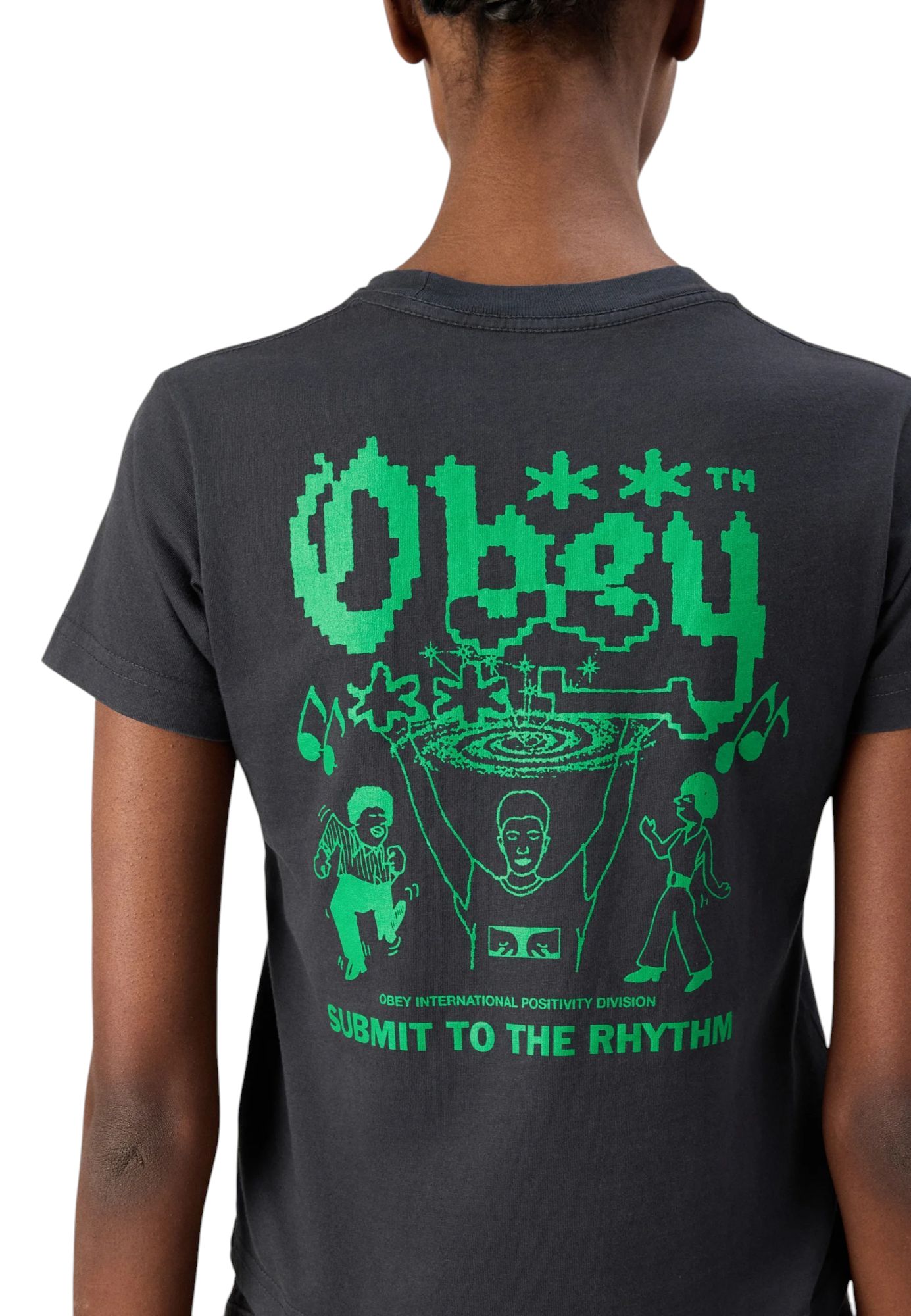 Obey | T-shirt Submit To The Rhythm Donna Black - Fabbrica Ski Sises