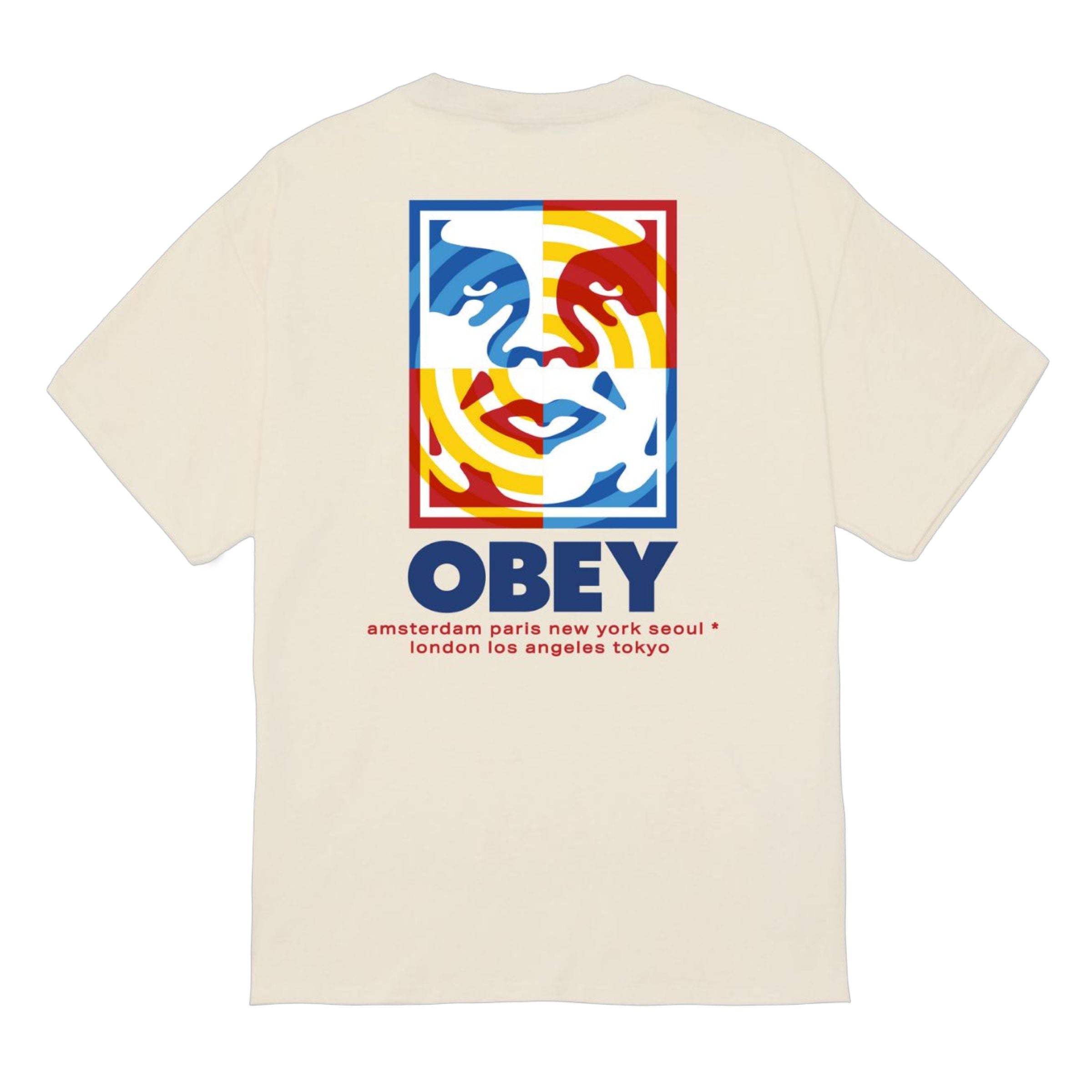 Obey | T-shirt Target Icon Uomo Cream - Fabbrica Ski Sises