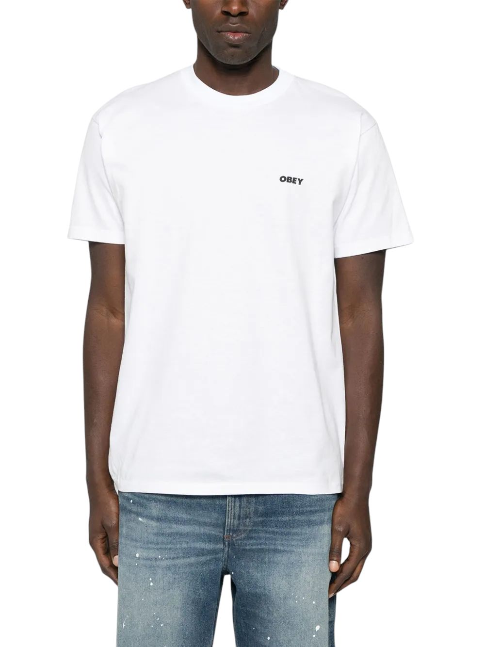 Obey | T-shirt Icon Stencil Flame Uomo White - Fabbrica Ski Sises