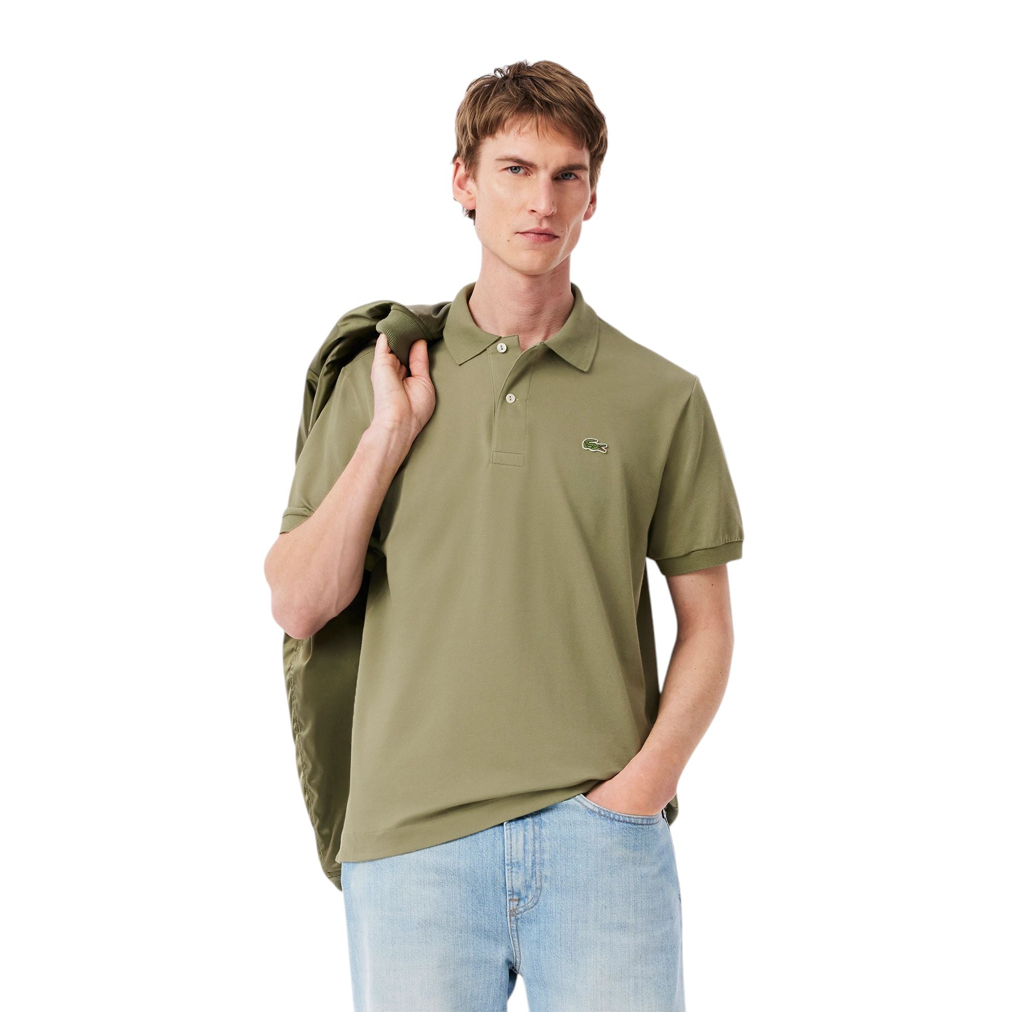 Lacoste | Polo Classic Fit Uomo Verde Cachi - Fabbrica Ski Sises
