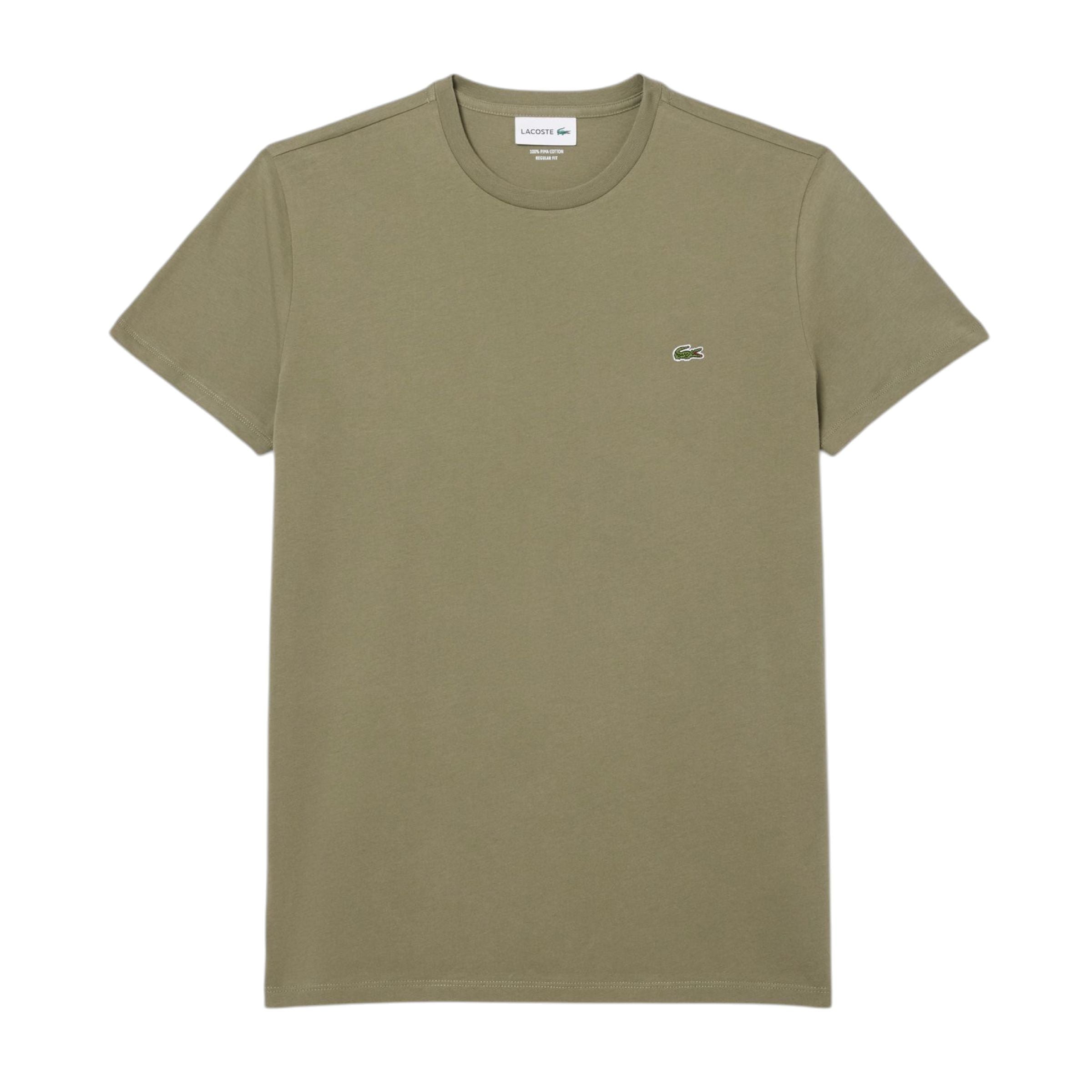 Lacoste | T-shirt Classic In Pima Uomo Verde Cachi - Fabbrica Ski Sises