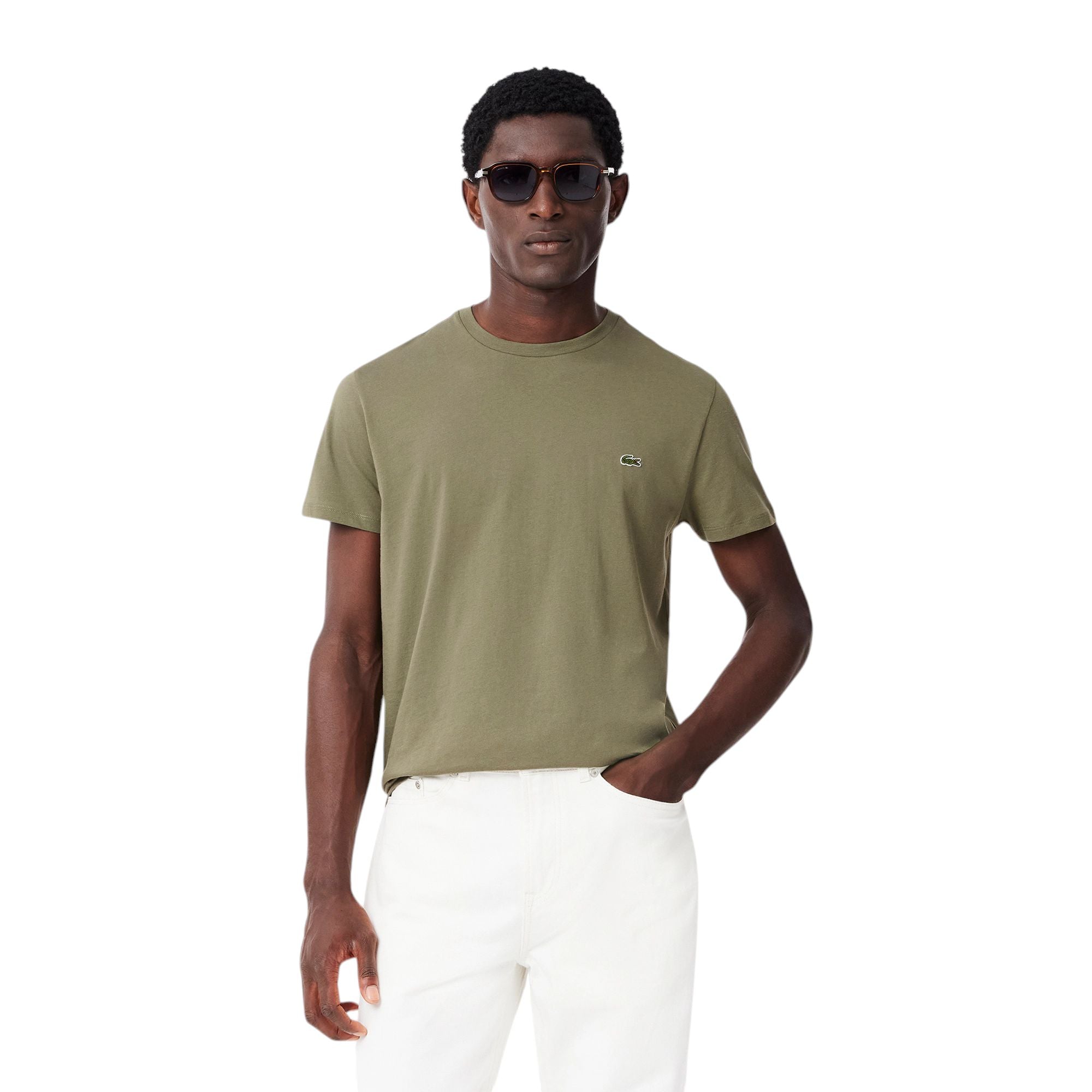 Lacoste | T-shirt Classic In Pima Uomo Verde Cachi - Fabbrica Ski Sises