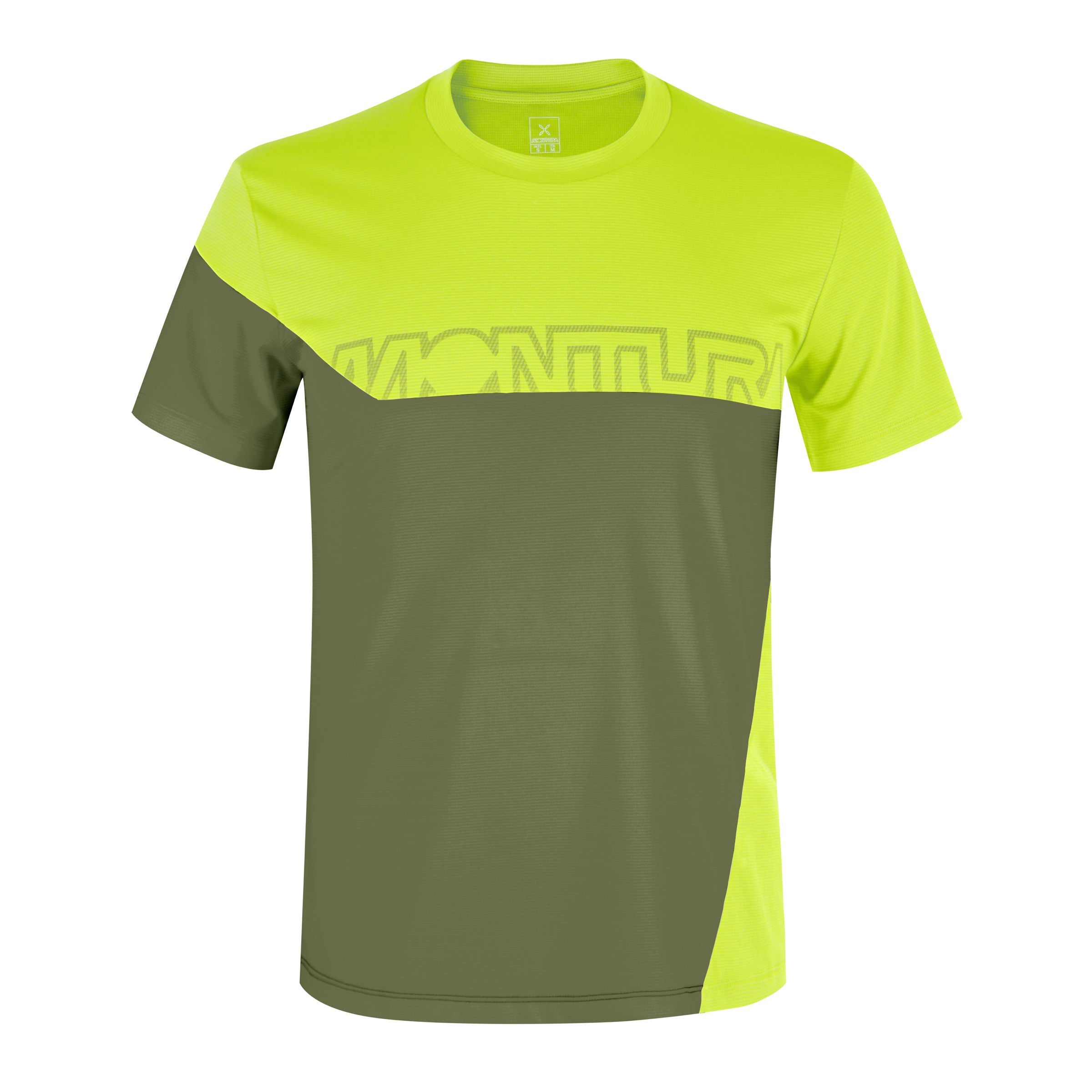 Montura | T-shirt Mix Up Uomo Verde Lime/Verde Salvia - Fabbrica Ski Sises