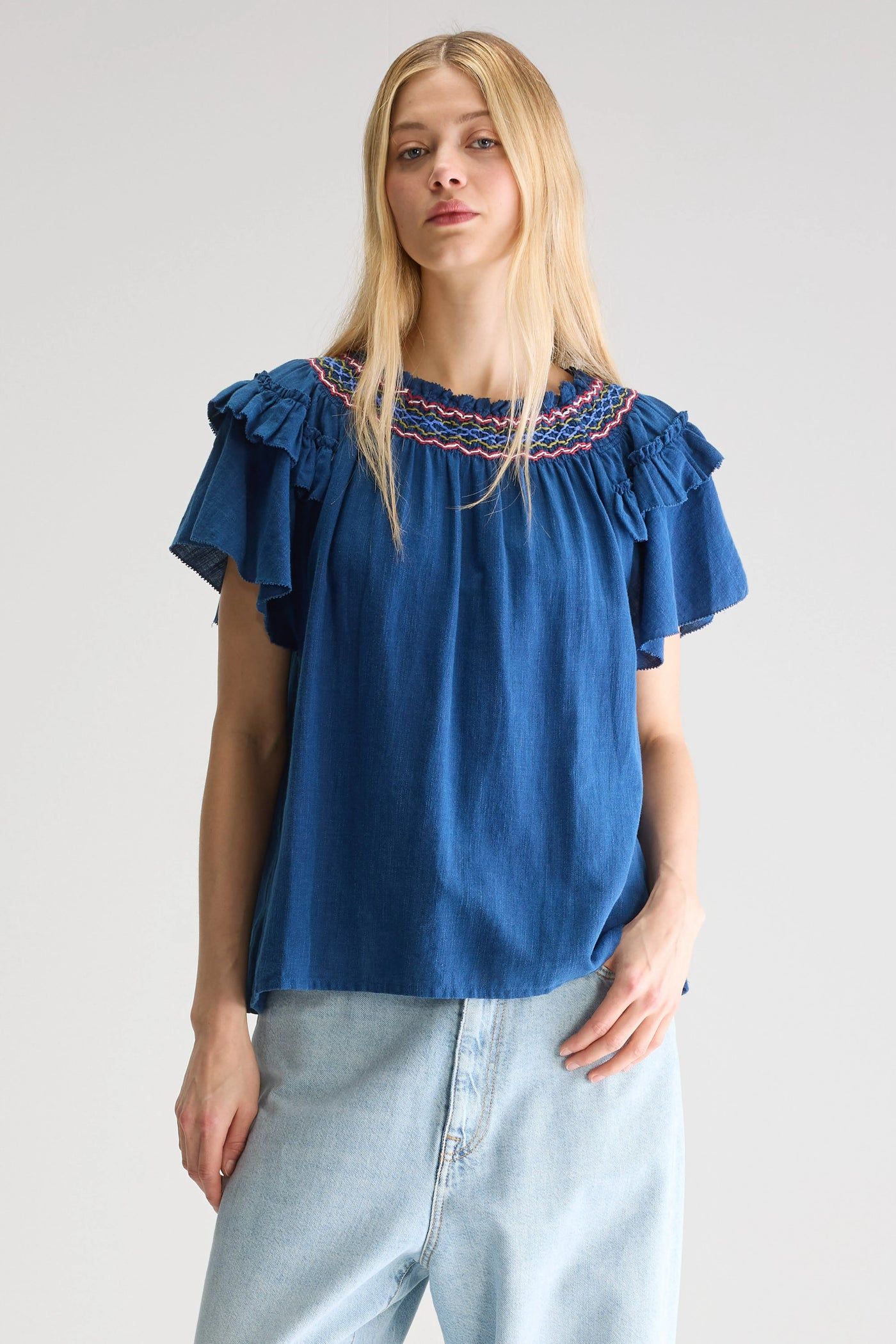 Bellerose | Camicia Cathy Donna Indigo - Fabbrica Ski Sises