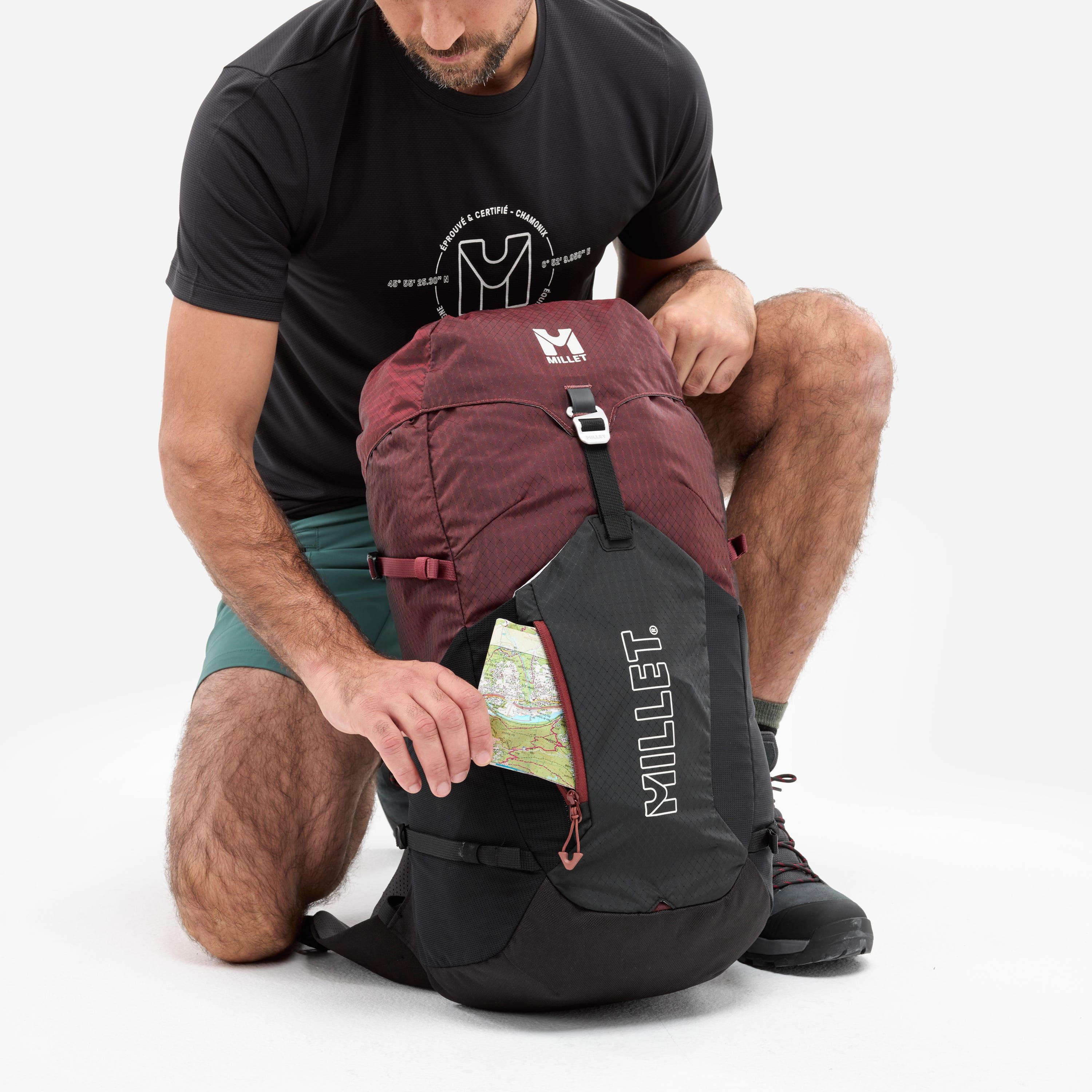 Millet | Zaino Ubic 25 Black/Dark Red - Fabbrica Ski Sises