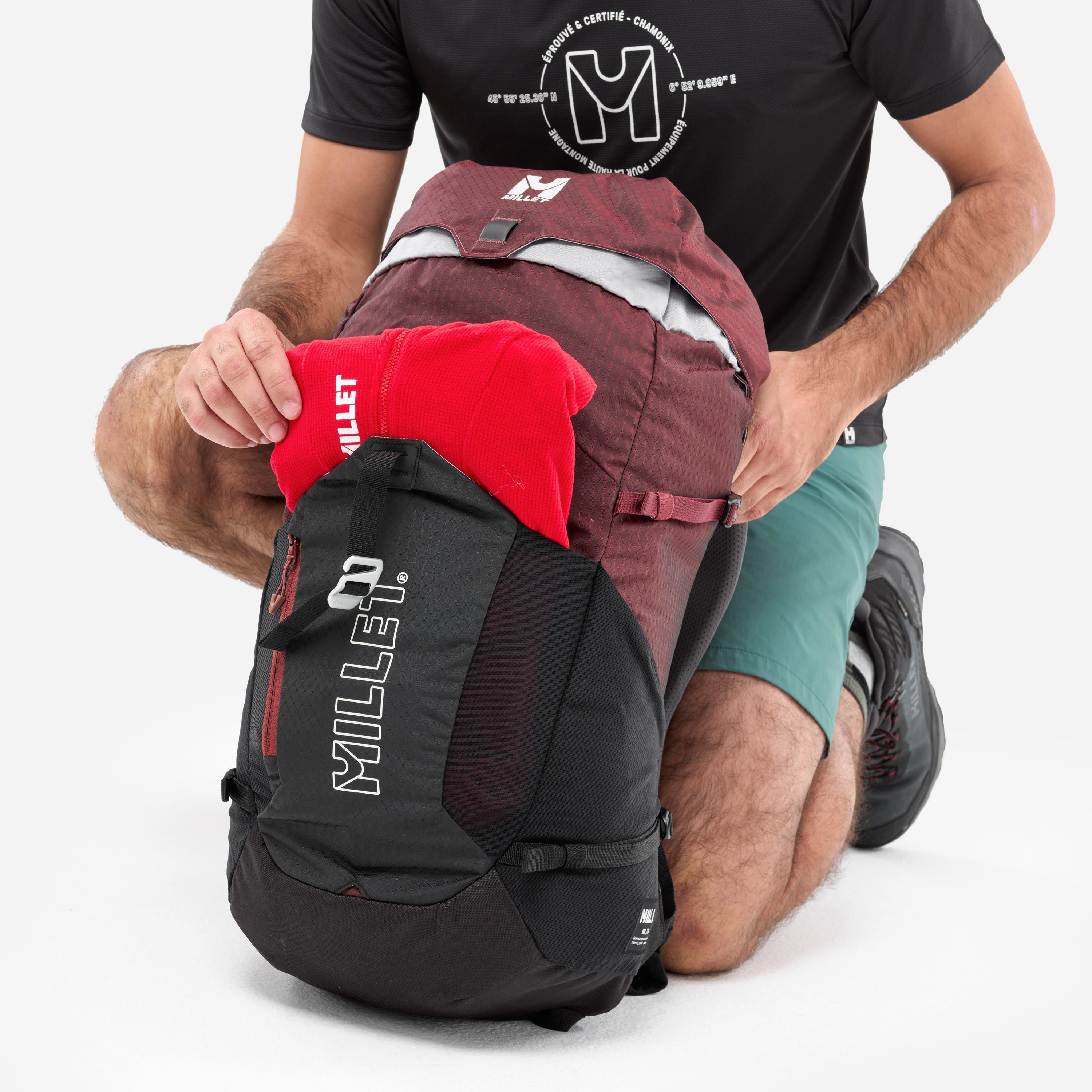 Millet | Zaino Ubic 25 Black/Dark Red - Fabbrica Ski Sises