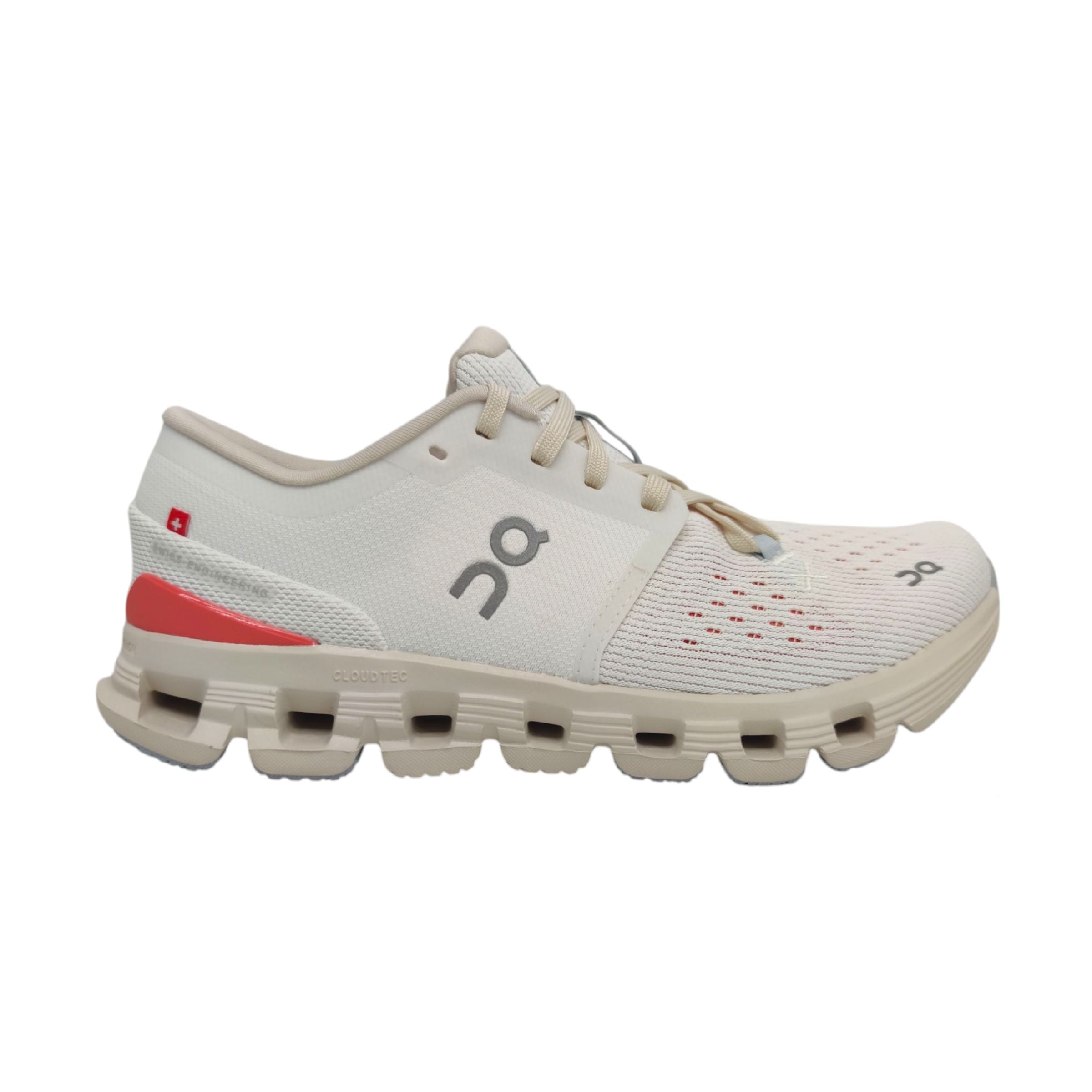 On Running | Scarpe Cloud X4 Donna Ivory/Salmon - Fabbrica Ski Sises