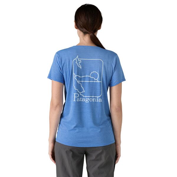 Patagonia | T-shirt Cap Cool Daily Graphic Donna Swelldrifter/Abundant Blue - Fabbrica Ski Sises
