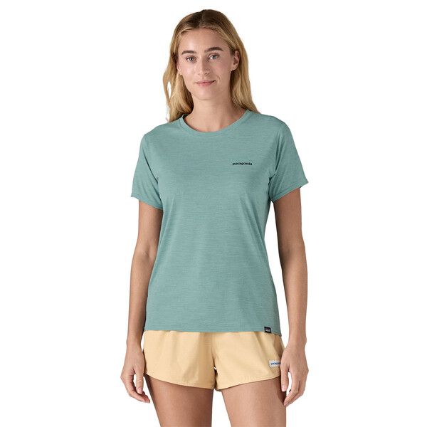 Patagonia | T-shirt Cap Cool Daily Graphic Donna Boardshort Logo/Thermal Blue - Fabbrica Ski Sises