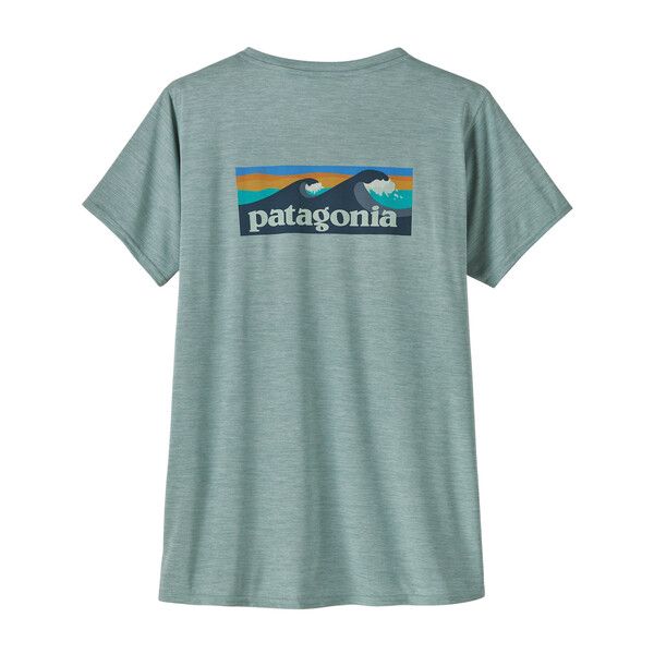 Patagonia | T-shirt Cap Cool Daily Graphic Donna Boardshort Logo/Thermal Blue - Fabbrica Ski Sises