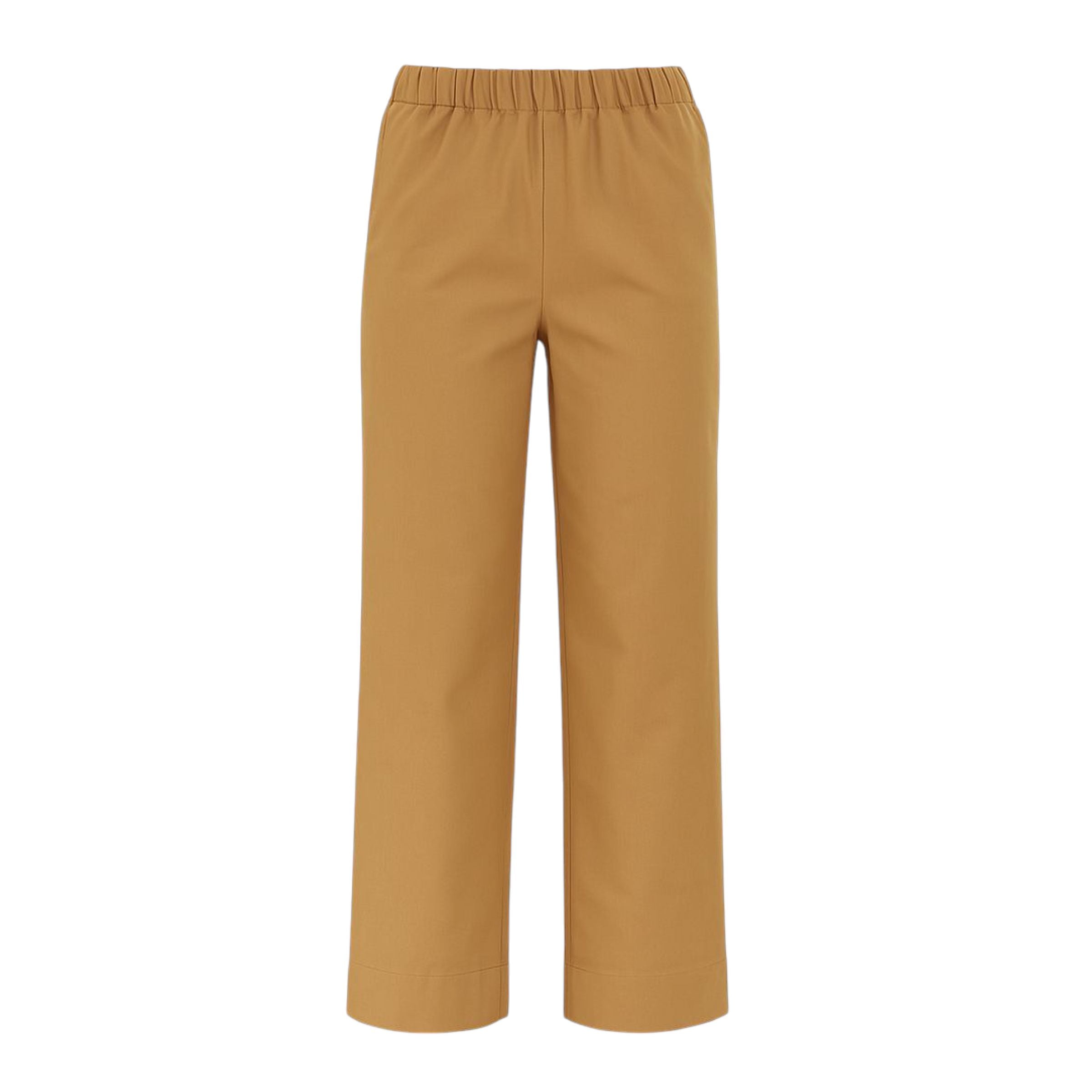 True Nyc | Pantaloni Pensil Cotton Linen Donna Noisette - Fabbrica Ski Sises