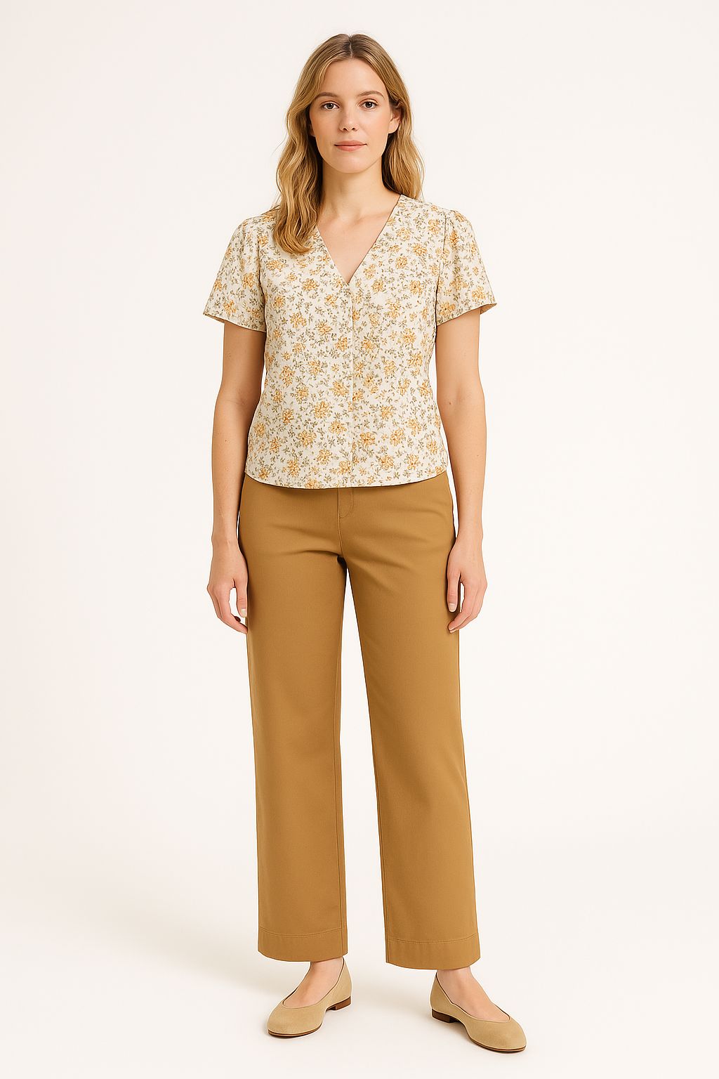 True Nyc | Pantaloni Pensil Cotton Linen Donna Noisette - Fabbrica Ski Sises