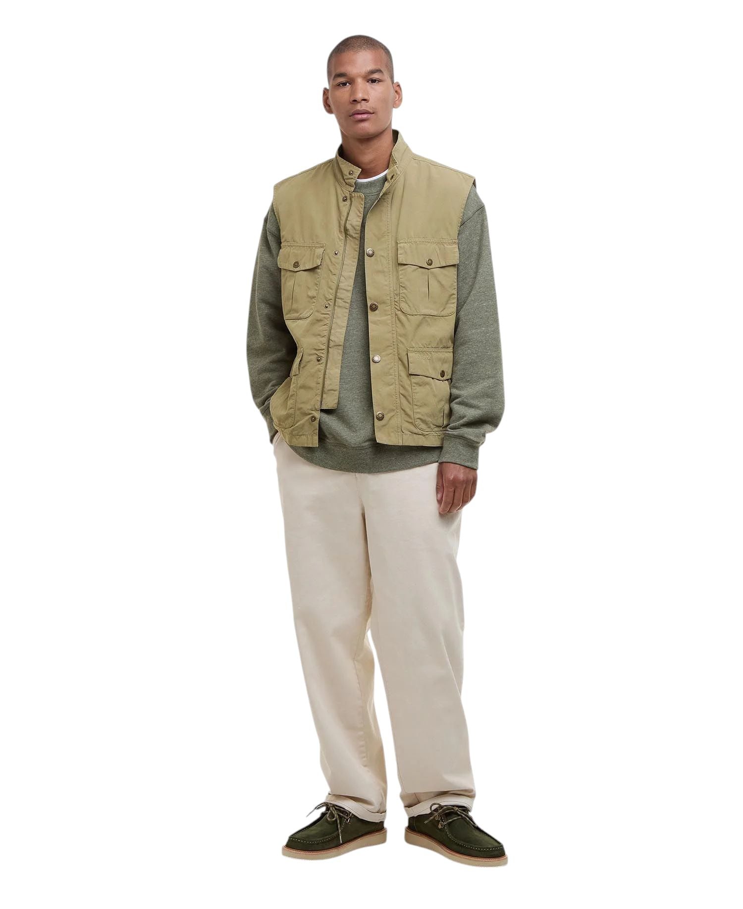 Gilet Casual Corbridge Homme Bleached Olive