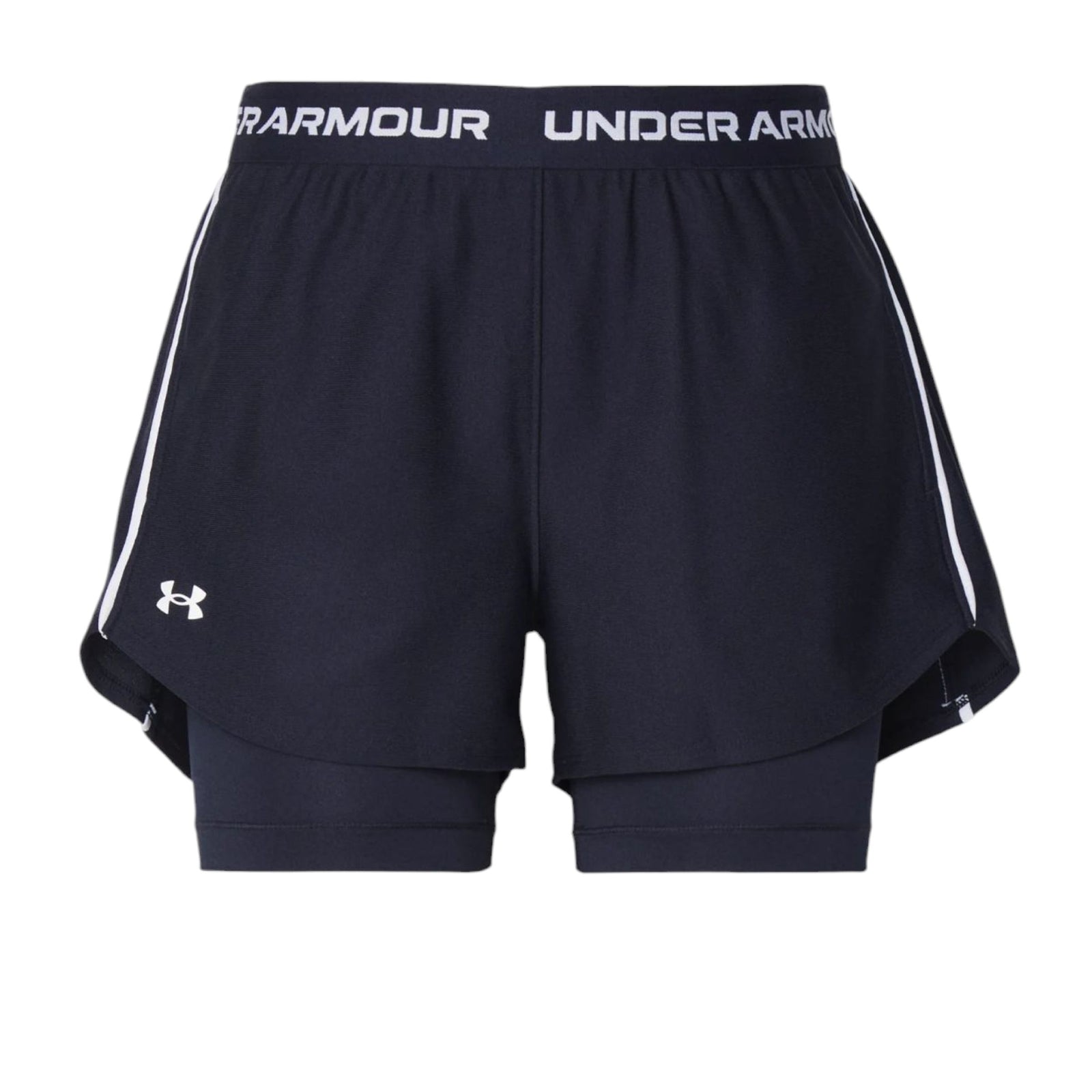 Under Armour | Pantaloncini Tech Play 2in1 Donna Black/White - Fabbrica Ski Sises