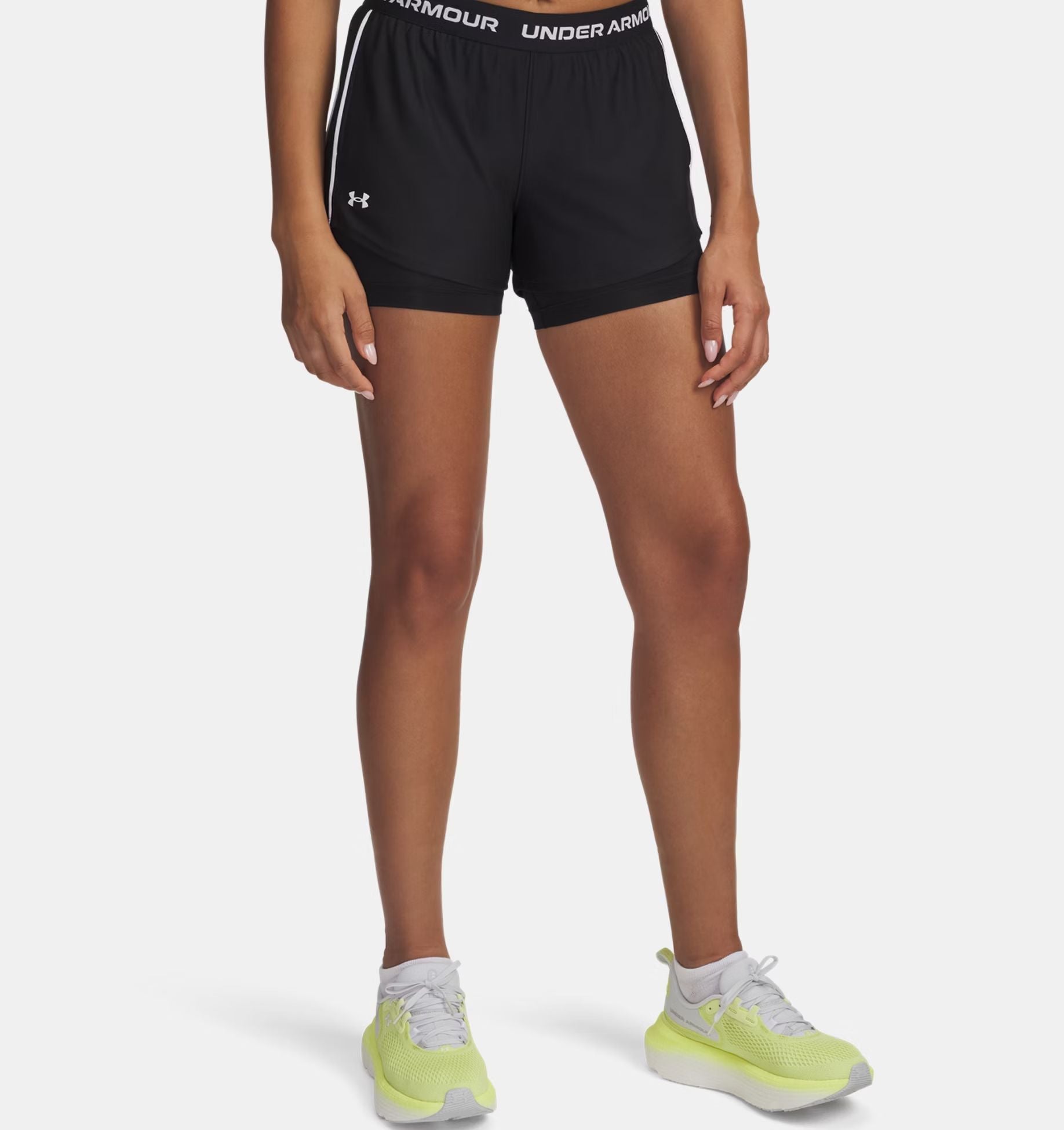 Under Armour | Pantaloncini Tech Play 2in1 Donna Black/White - Fabbrica Ski Sises