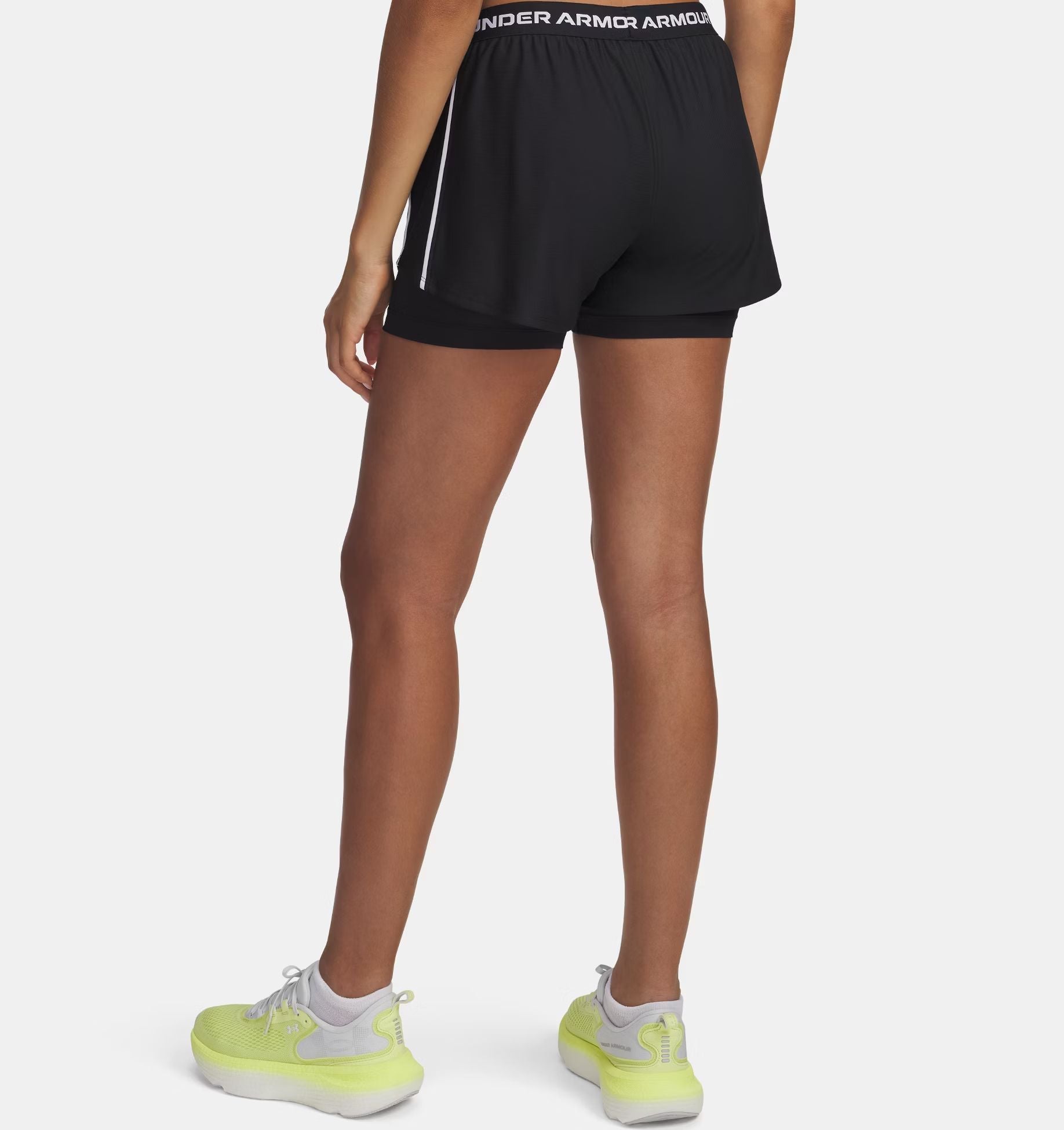 Under Armour | Pantaloncini Tech Play 2in1 Donna Black/White - Fabbrica Ski Sises