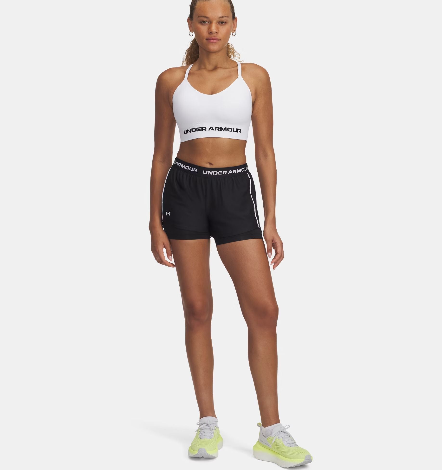 Under Armour | Pantaloncini Tech Play 2in1 Donna Black/White - Fabbrica Ski Sises