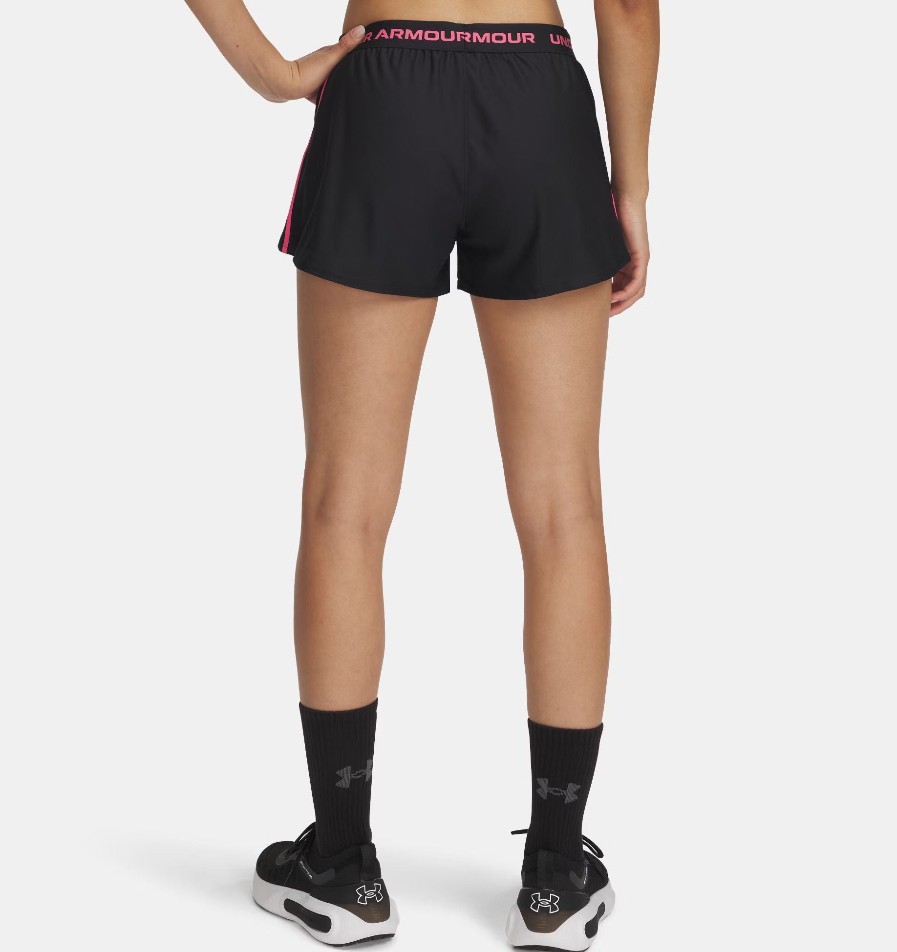 Under Armour | Pantaloncini Play Up Donna Black/Super Pink - Fabbrica Ski Sises
