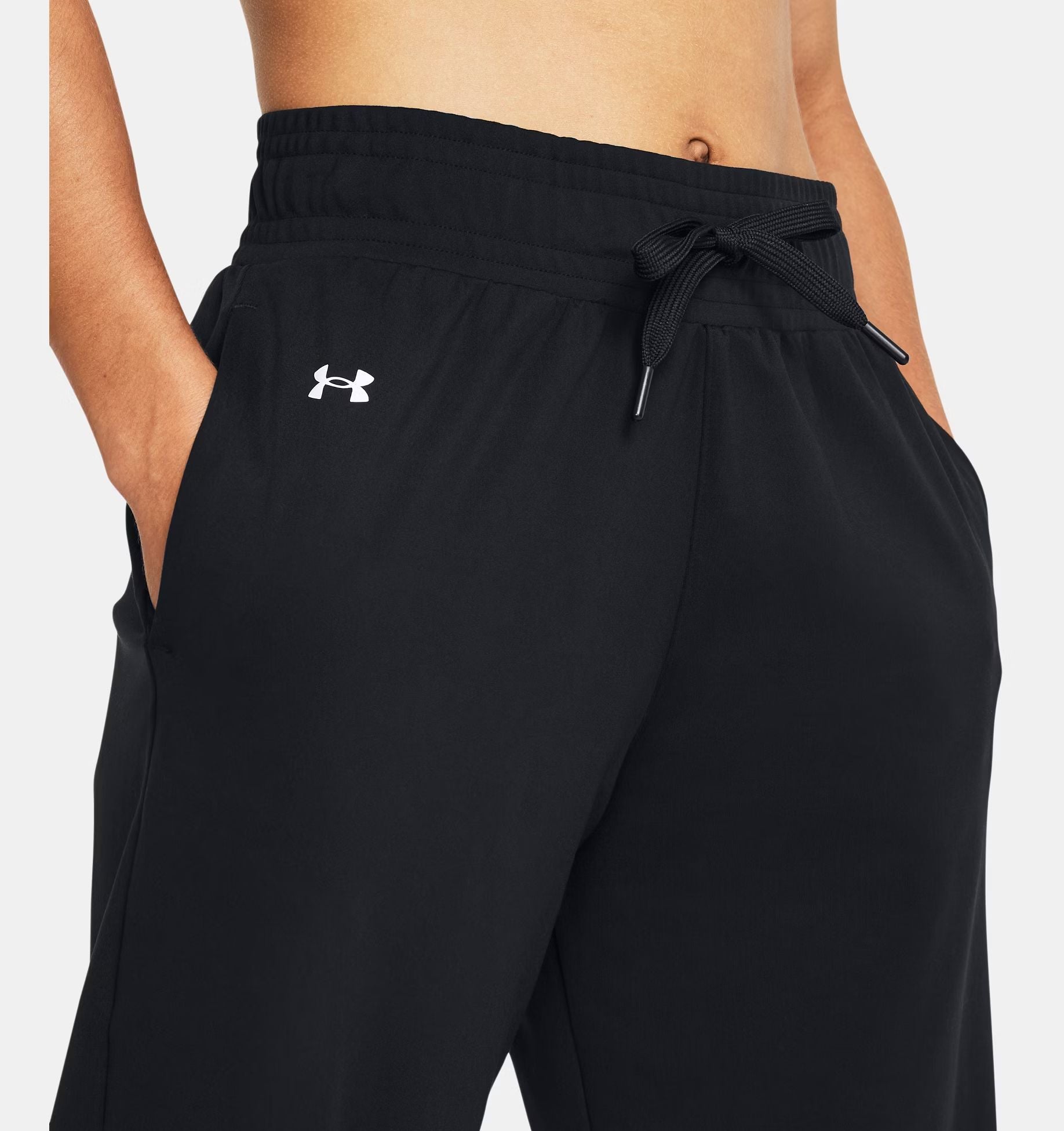 Under Armour | Pantaloni Motion Open Hem Donna Balck/White - Fabbrica Ski Sises