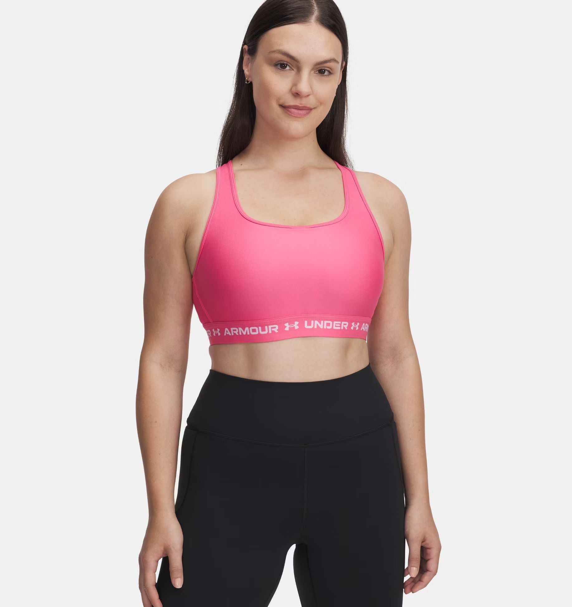 Under Armour | Top Mid Bra Donna Super Pink/White - Fabbrica Ski Sises