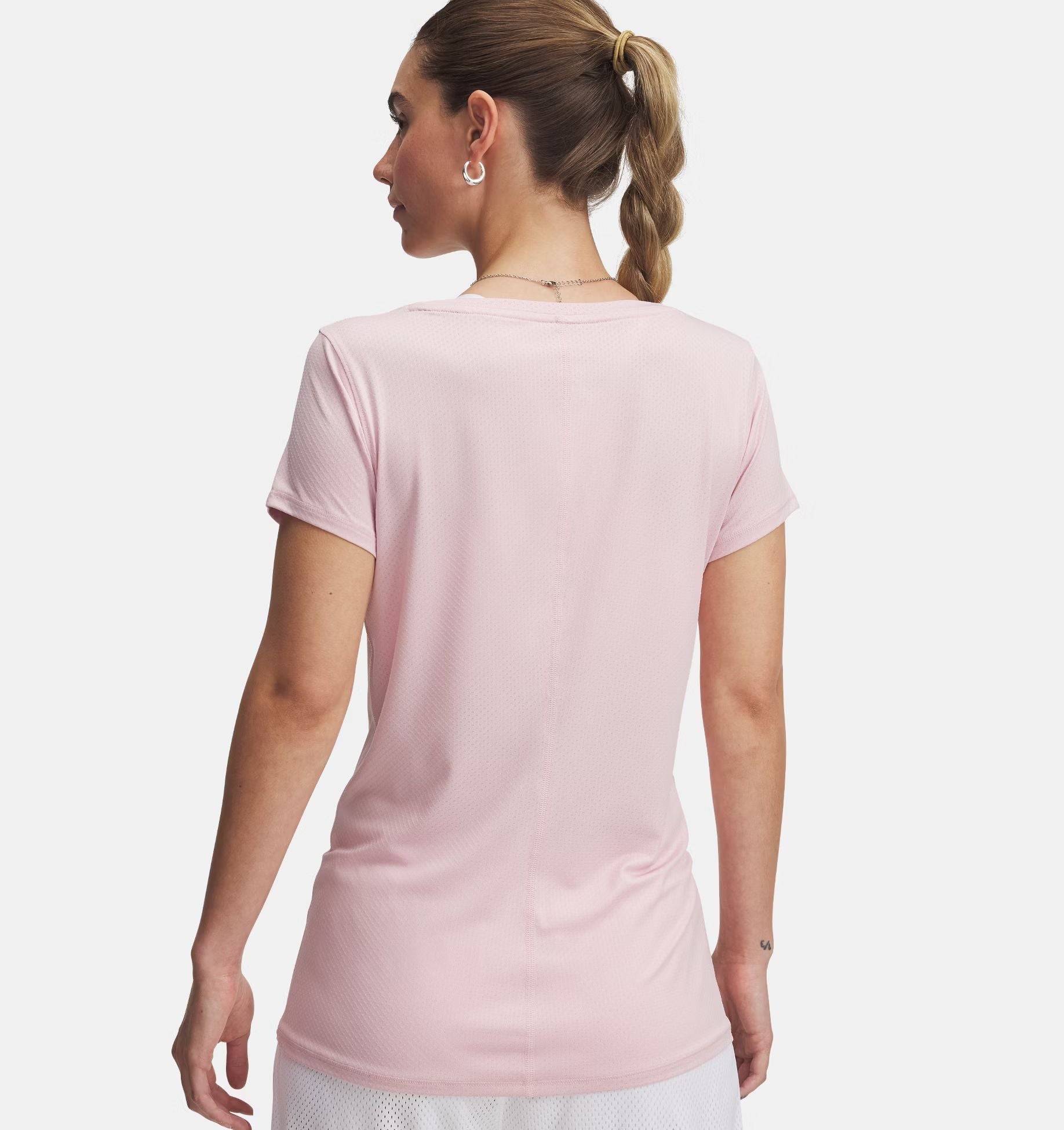 Under Armour | T-shirt HeatGear Armour Donna Prime Pink/White - Fabbrica Ski Sises