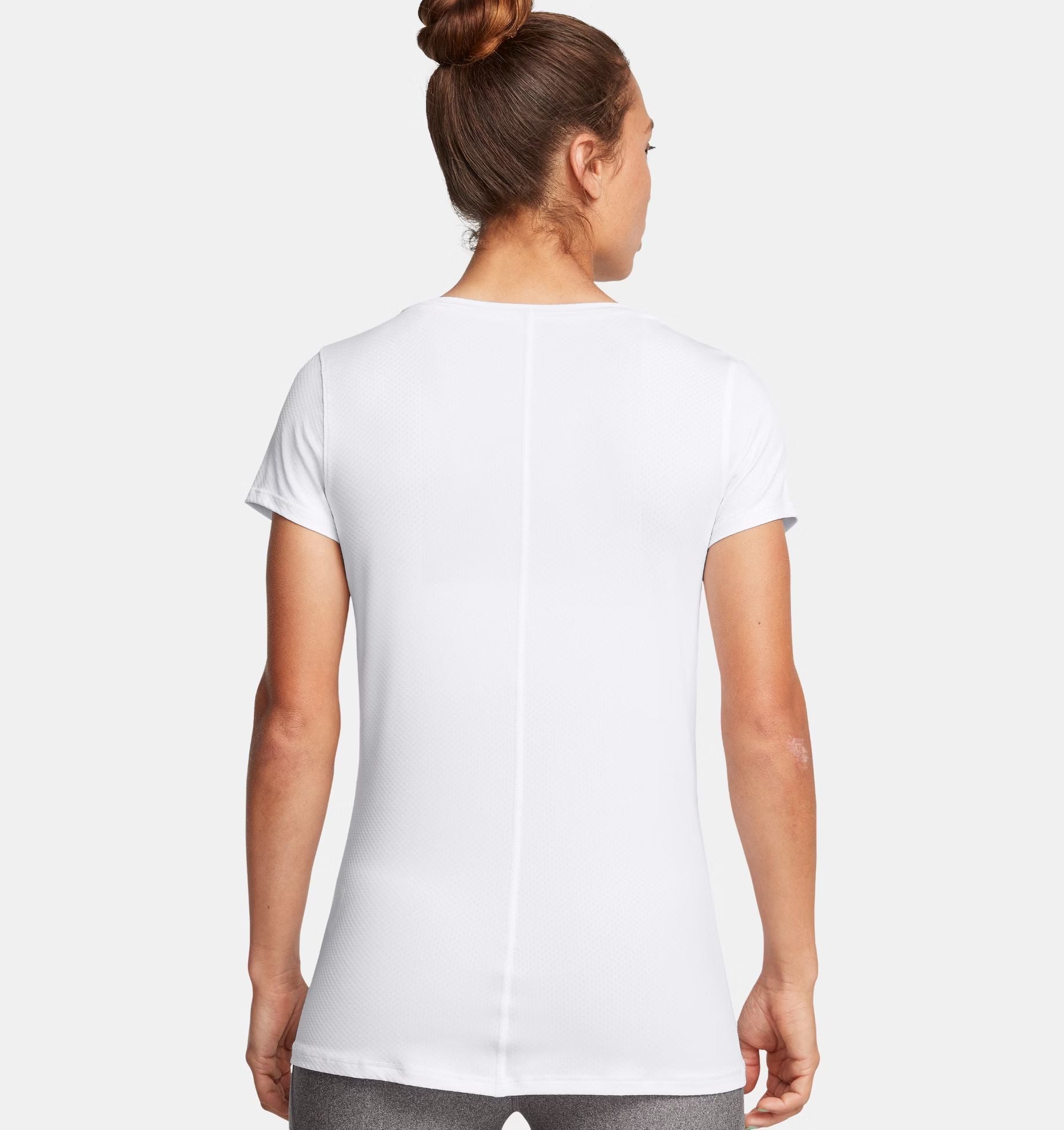 Under Armour | T-shirt HeatGear Armour Donna White/Black - Fabbrica Ski Sises