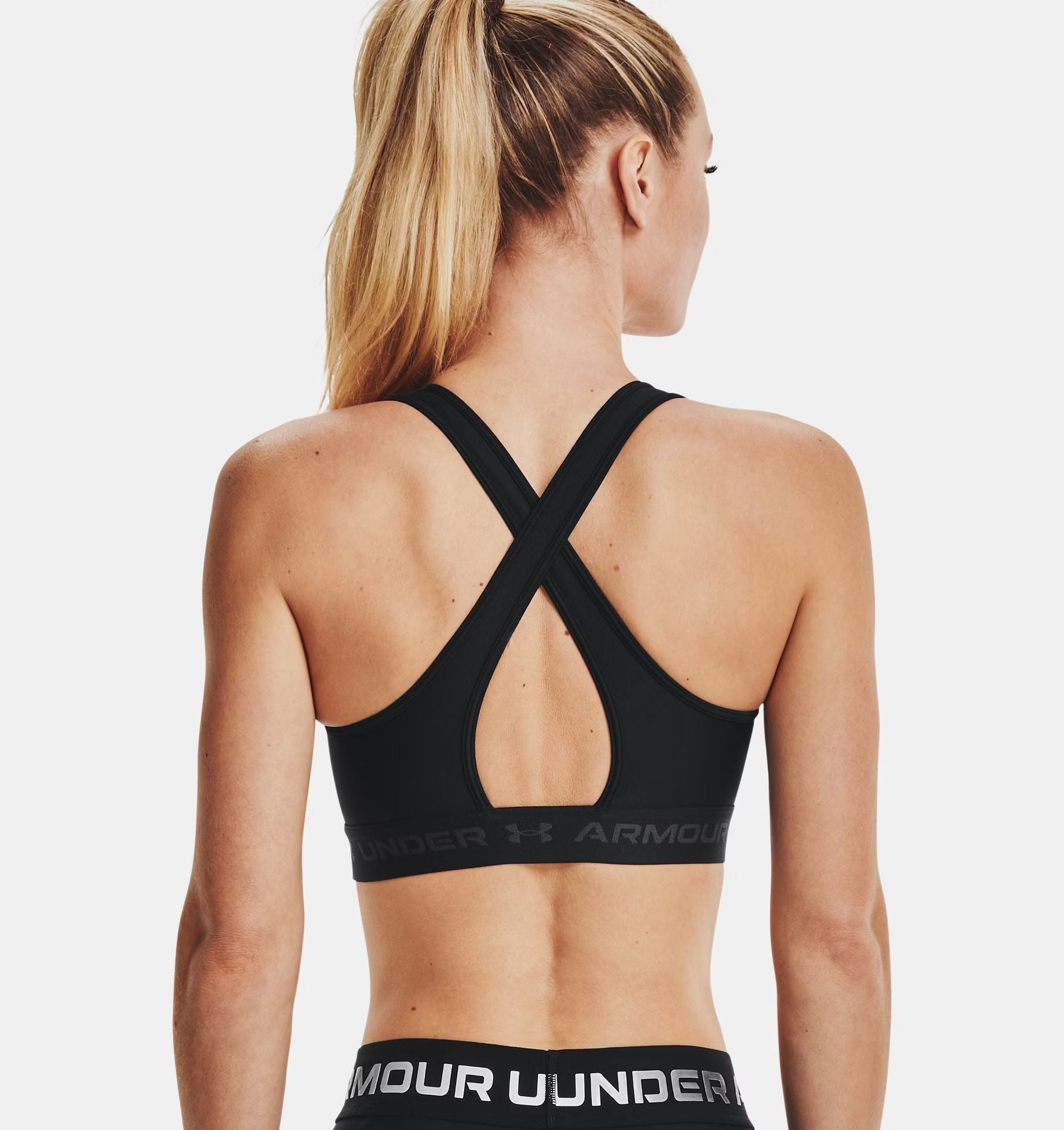 Under Armour | Top Mid Bra Donna Black/Jet Gray - Fabbrica Ski Sises
