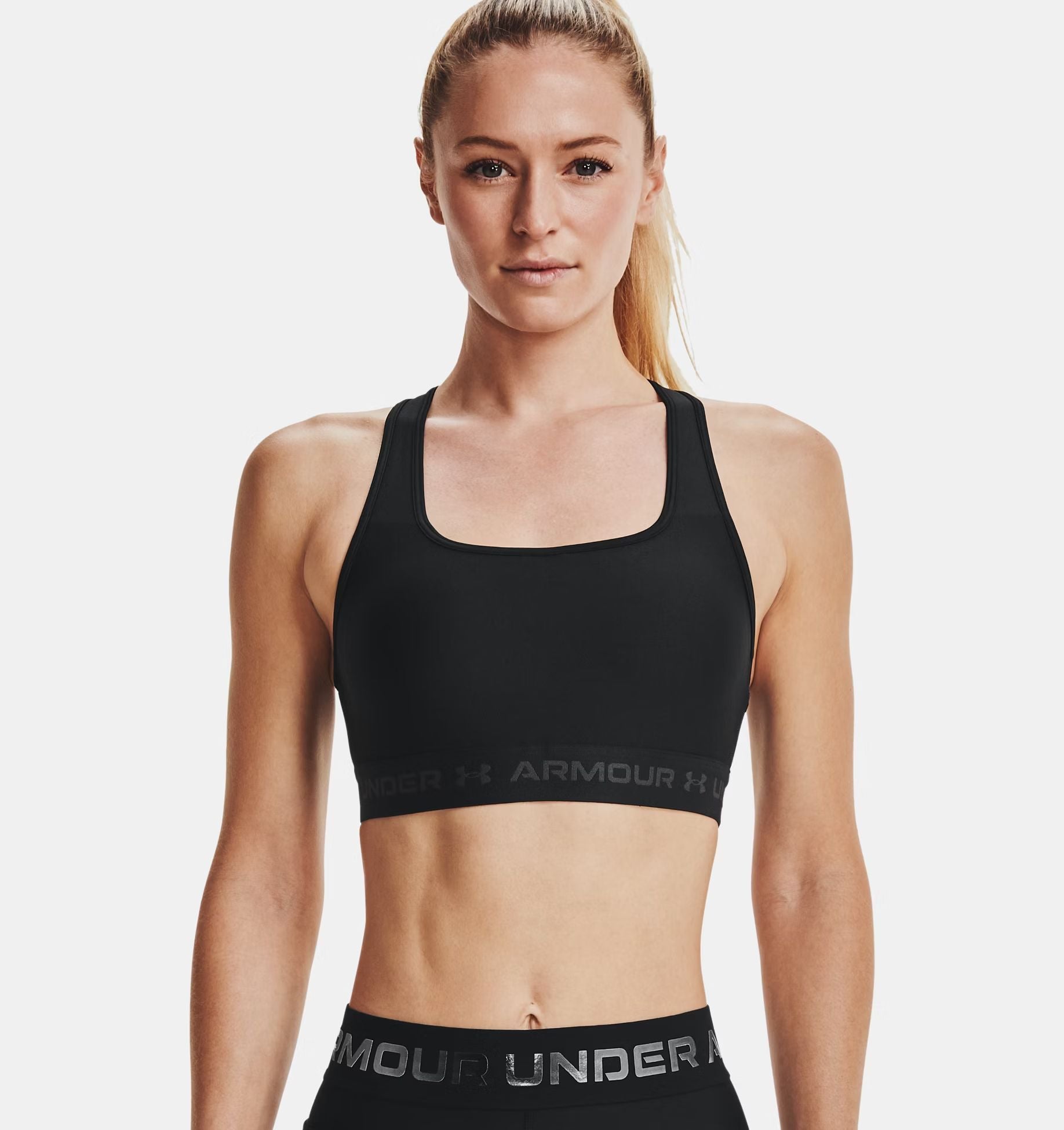 Under Armour | Top Mid Bra Donna Black/Jet Gray - Fabbrica Ski Sises