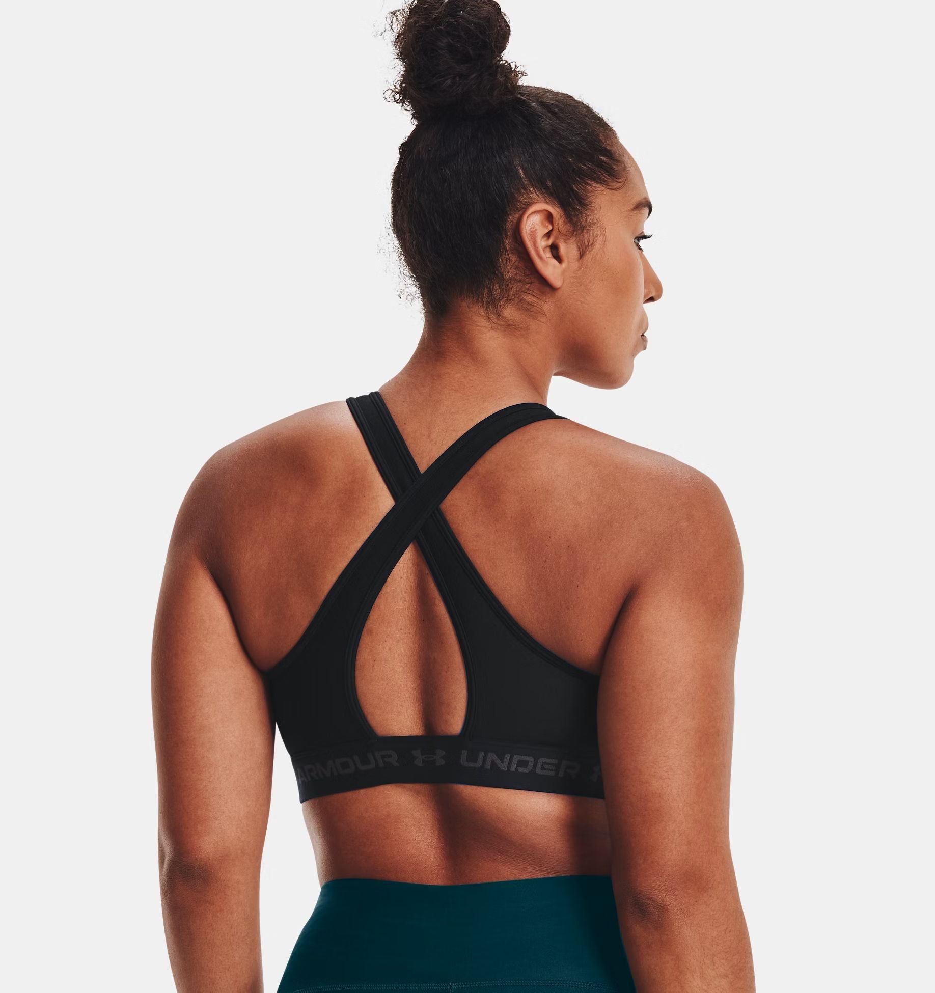 Under Armour | Top Mid Bra Donna Black/Jet Gray - Fabbrica Ski Sises
