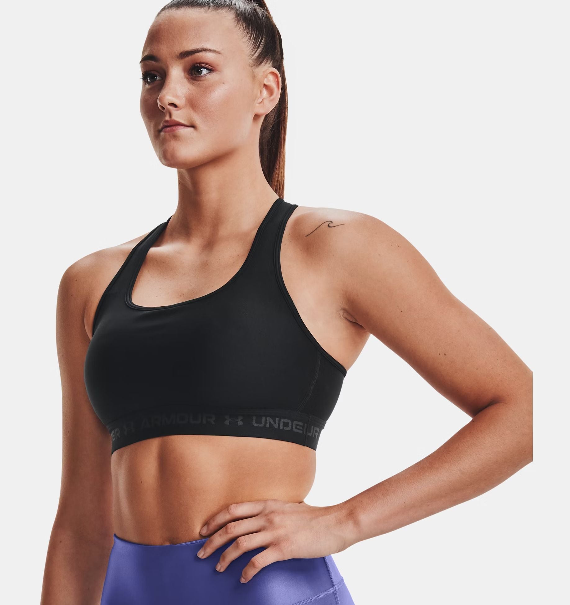 Under Armour | Top Mid Bra Donna Black/Jet Gray - Fabbrica Ski Sises